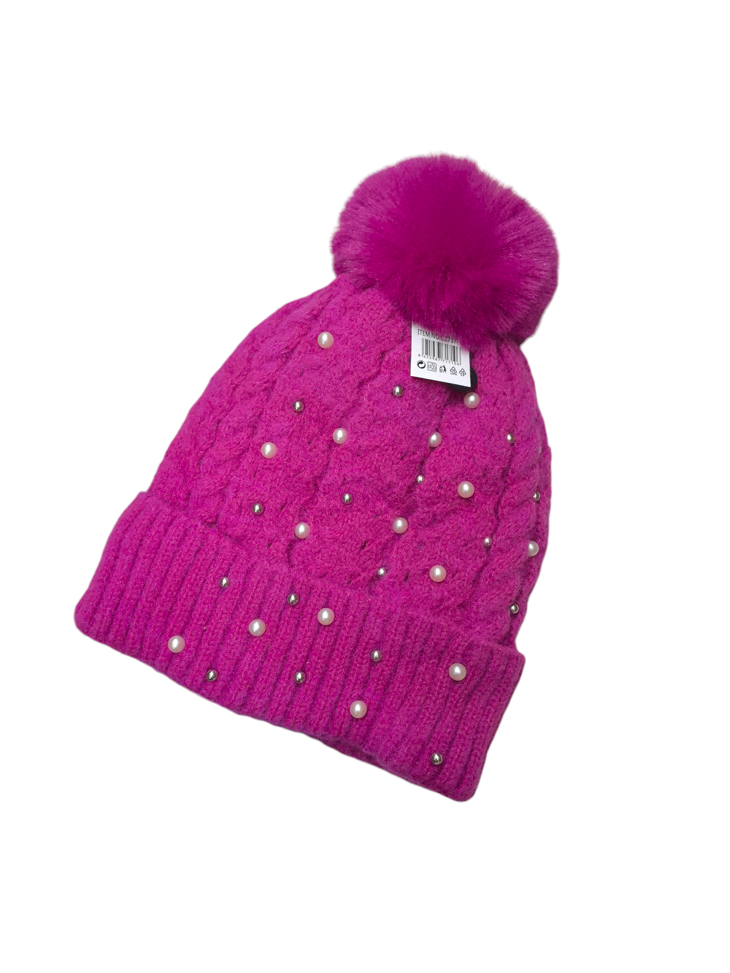 bonnet femme tricoté perle(x12)#10