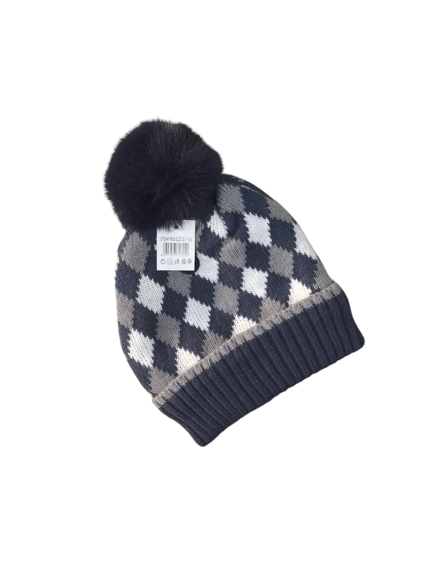 Bonnet enfant fourré pompon (x12) #15