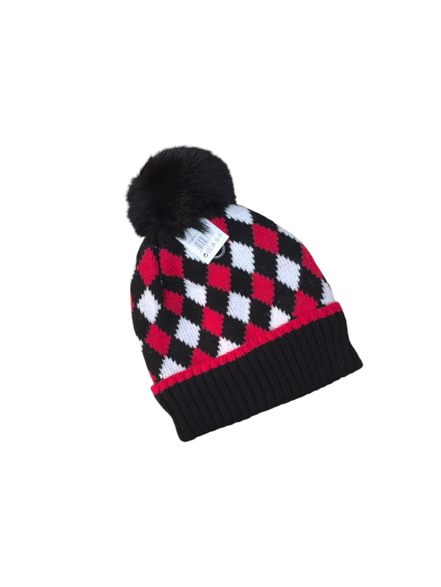 Bonnet enfant fourré pompon (x12) #15
