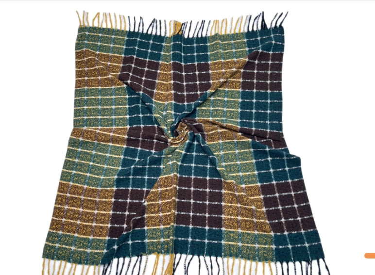 Écharpe châle motif carreaux (x10)#34