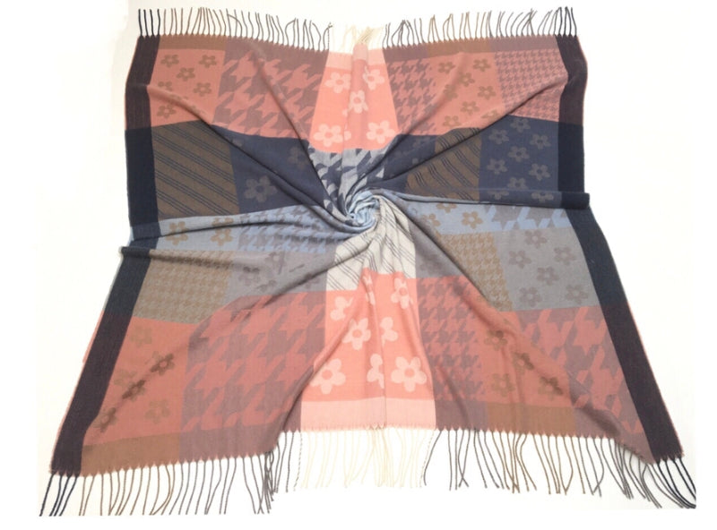 Écharpe châle motif fleur  (x10)#35