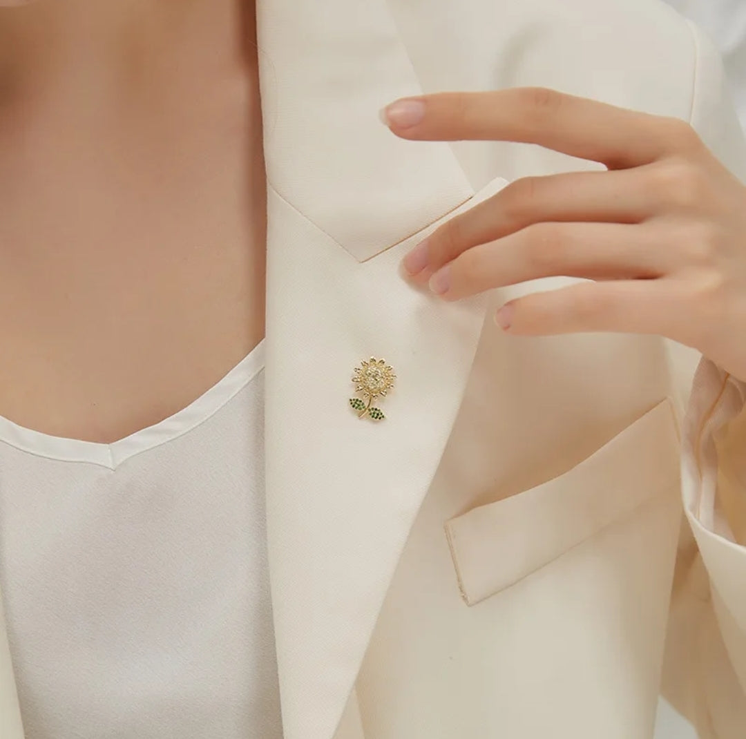 Petit broche en métal avec motif mélange (x12)