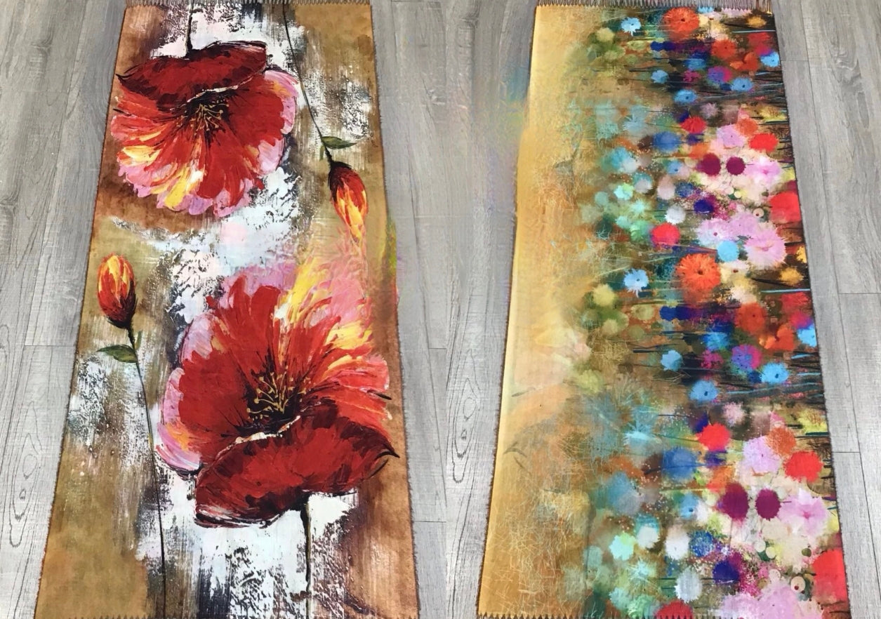 Foulards châle peinture à l'huile double face motif mélange(x16)#