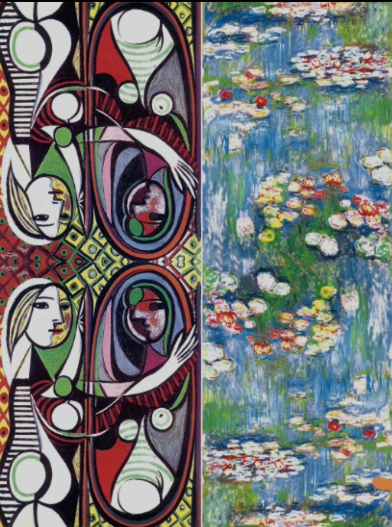 Foulards châle peinture à l'huile double face motif mélange(x16)#