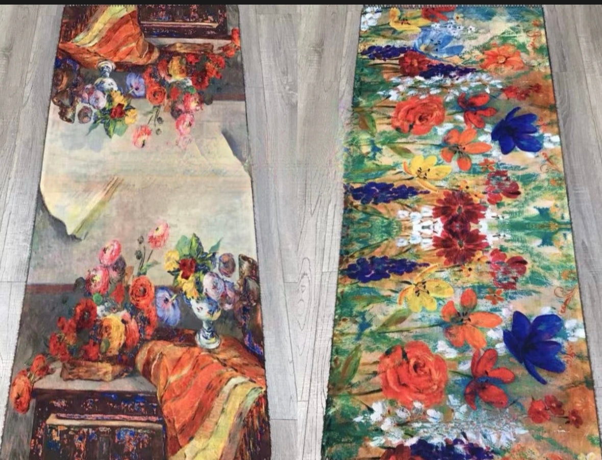 Foulards châle peinture à l'huile double face motif mélange(x16)#