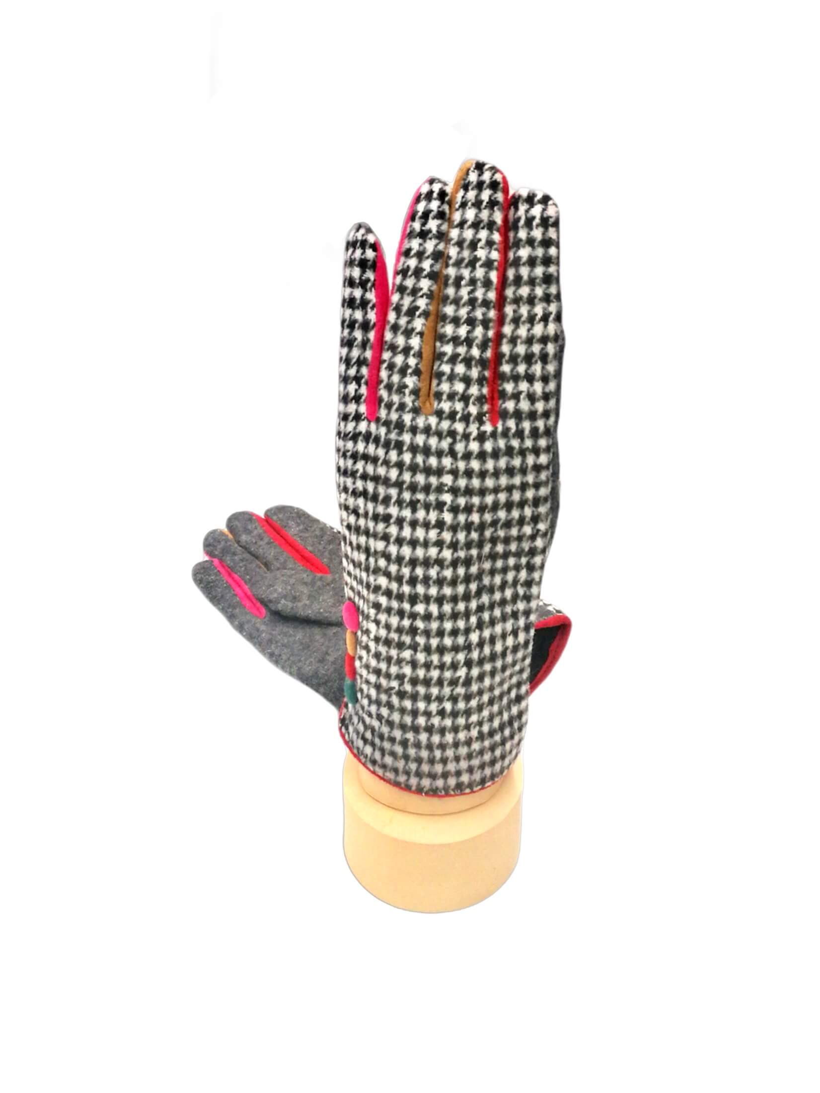 Gants tactiles motifs et couleurs mélange(x12)