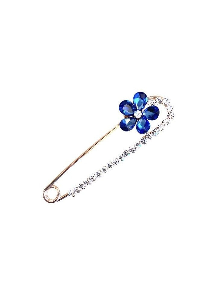 Broche epingle fleur #CZB9-06 (x6)