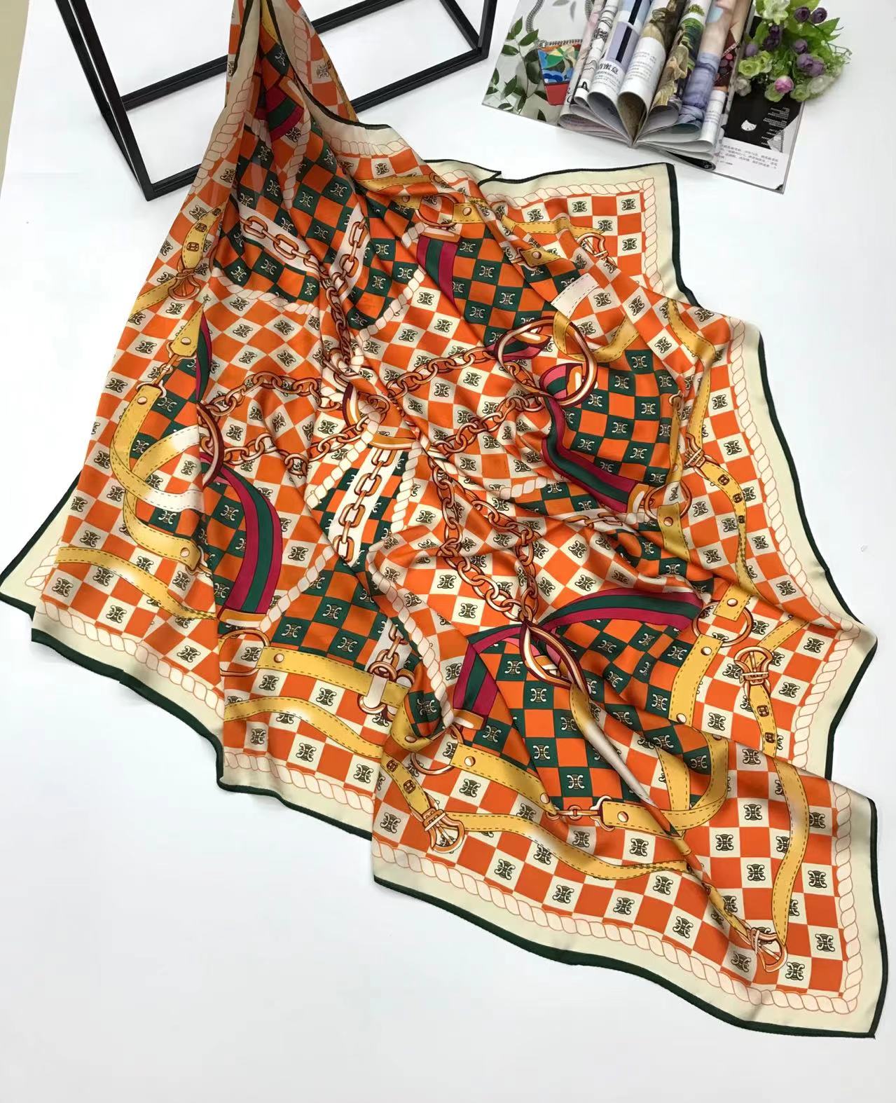 Foulard Carré Touche soie 140cm (x6) #12