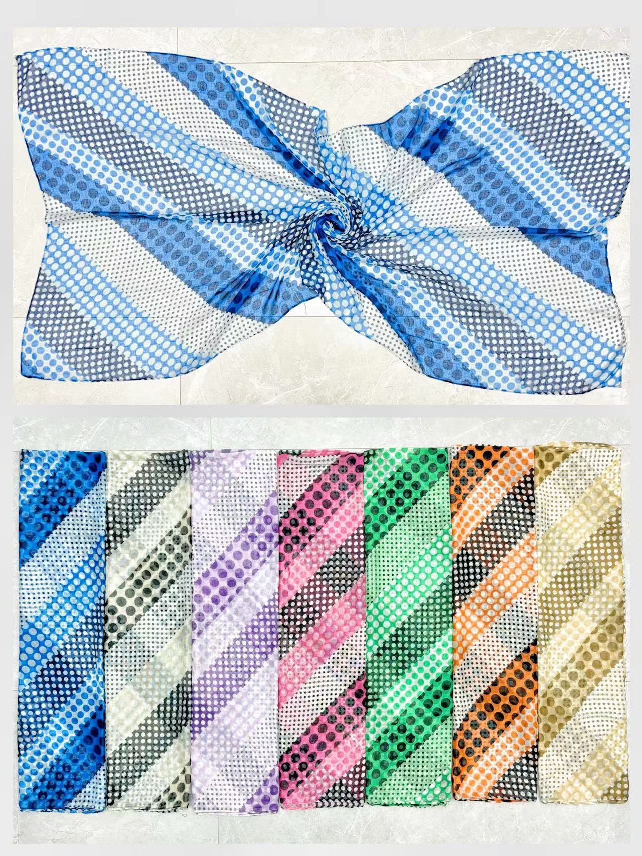 Foulards femme motif points (x12)#6