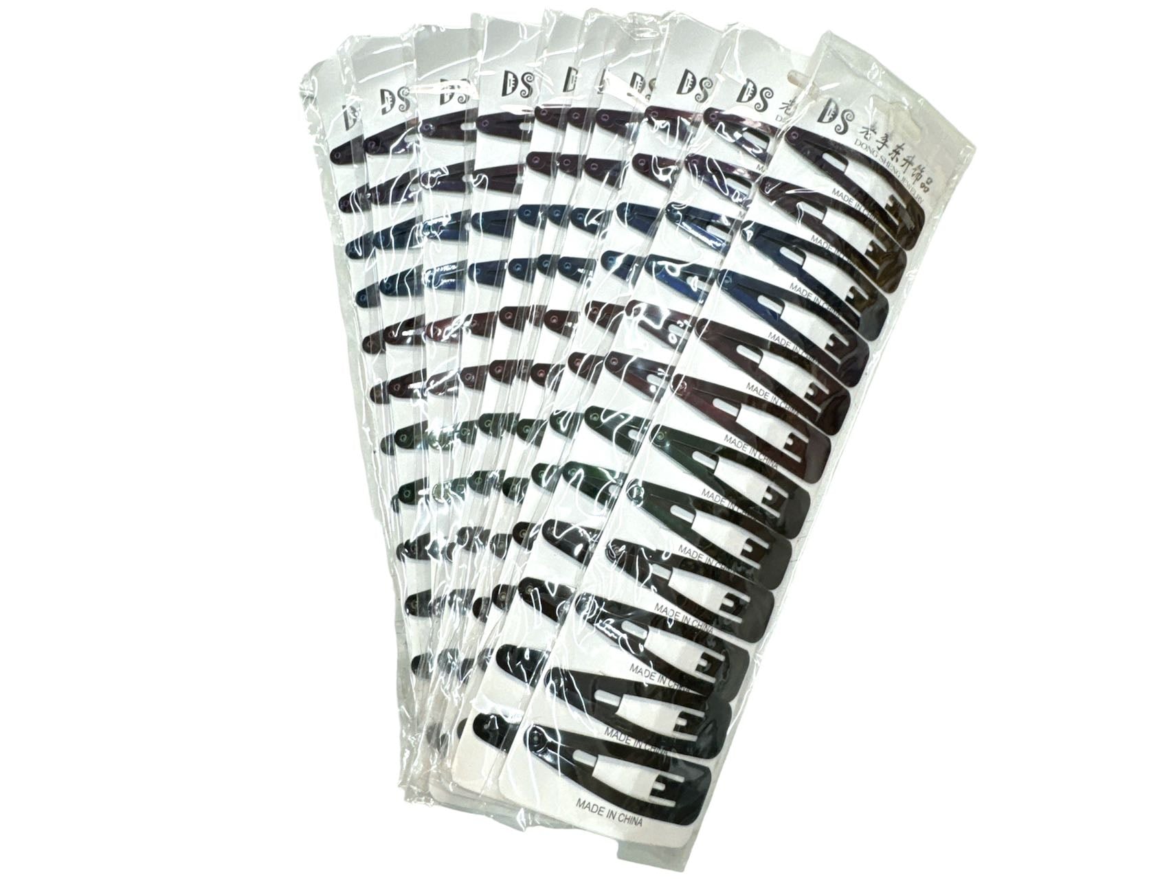 Plaque de 12 Barrettes cheveux simples (x10) 0,50€/plaque