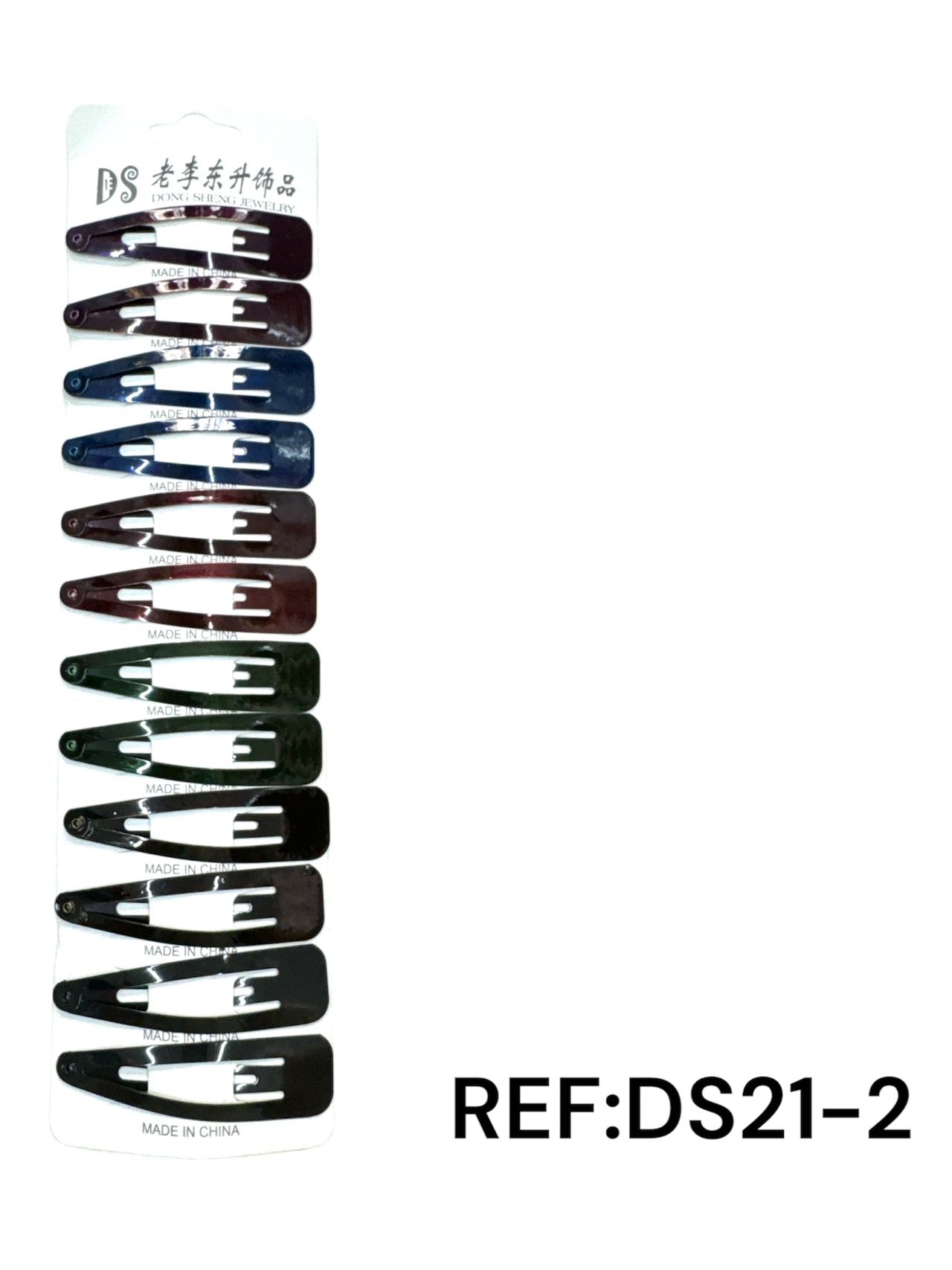 Plaque de 12 Barrettes cheveux simples (x10) 0,50€/plaque