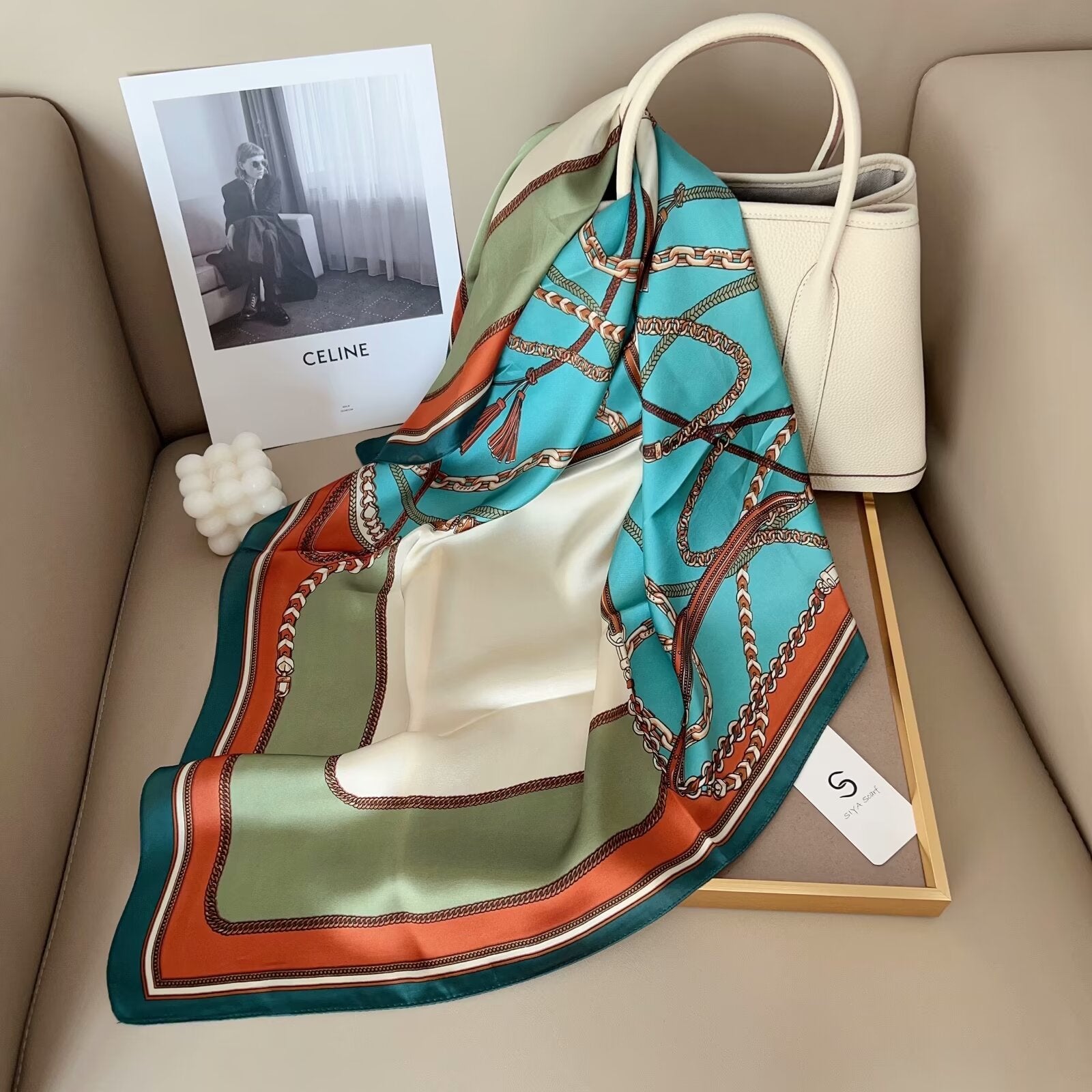 Foulard Carré touche soie 70cmx70cm (x12)#13