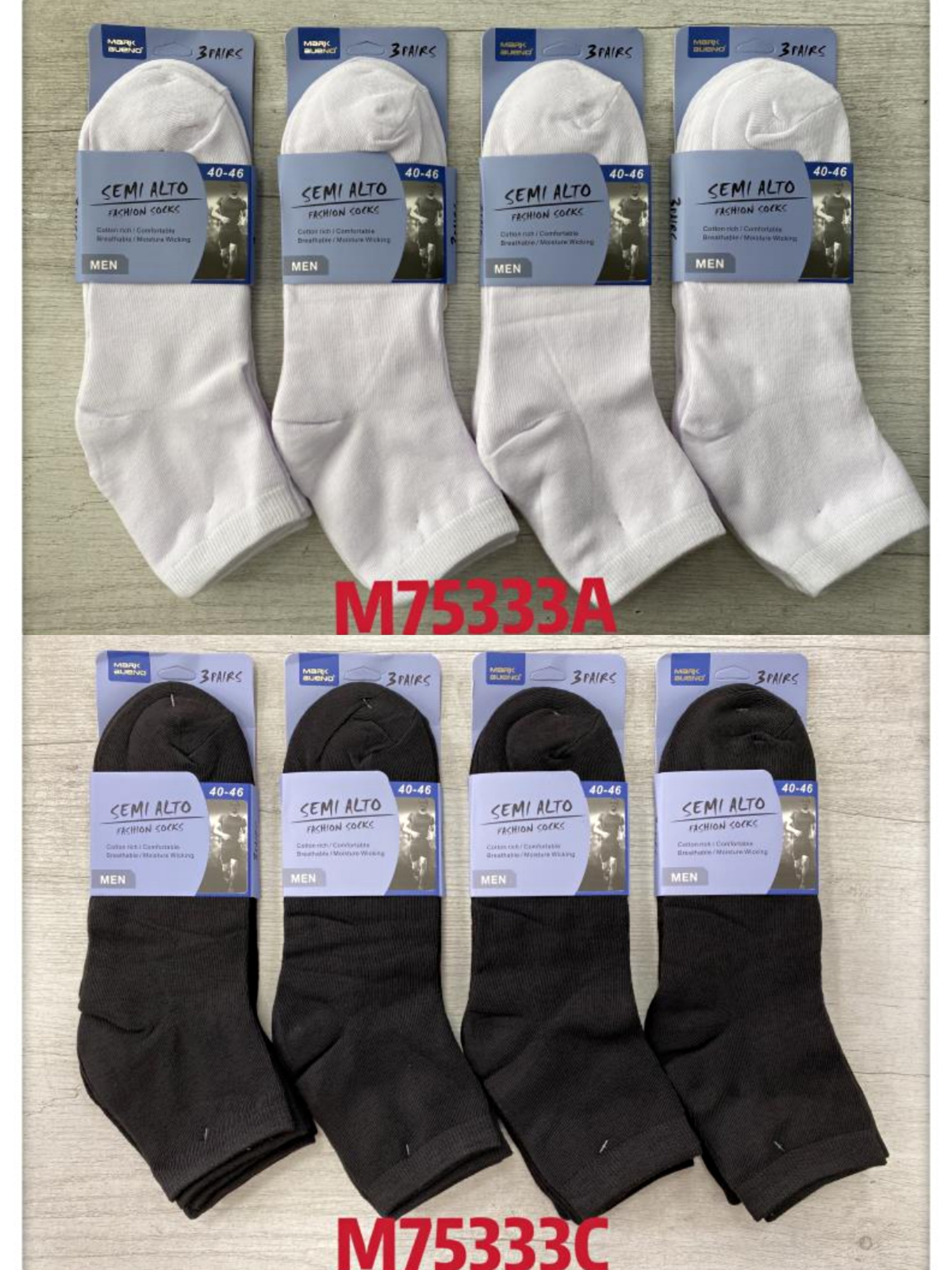 HOMME Chaussettes mi-longues (2x12)