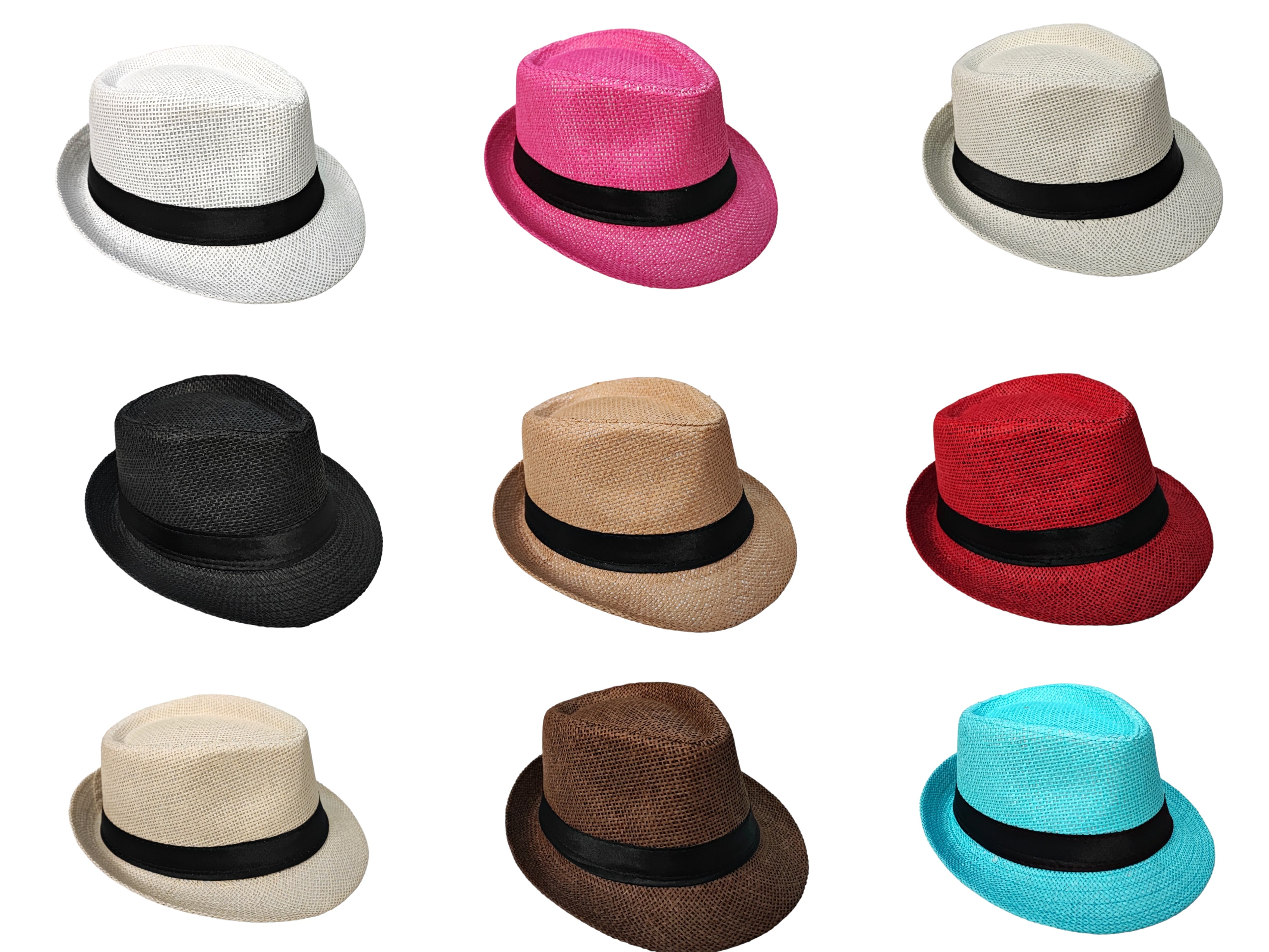 Chapeau de paille trilby borsalino (x12)