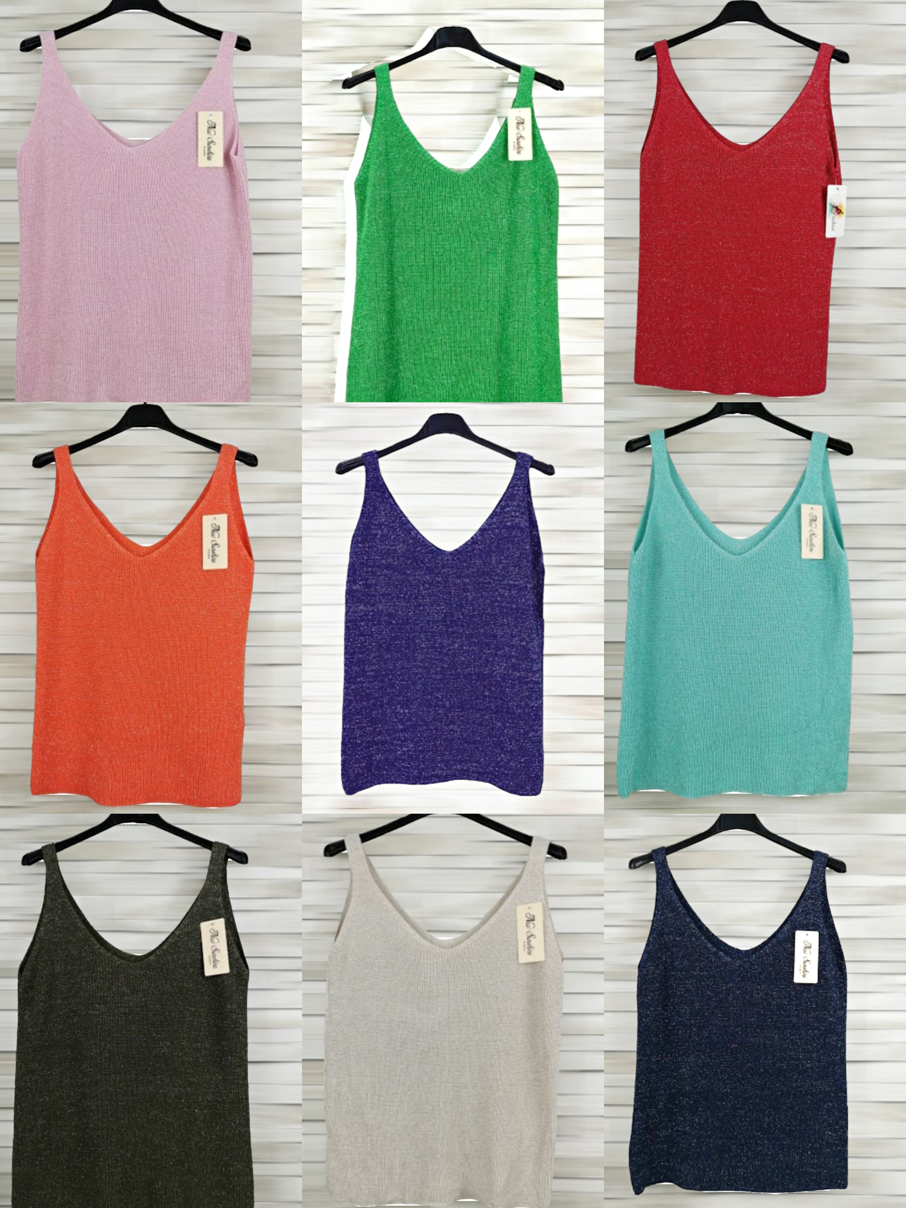 Débardeur maille avec lurex
(x9)