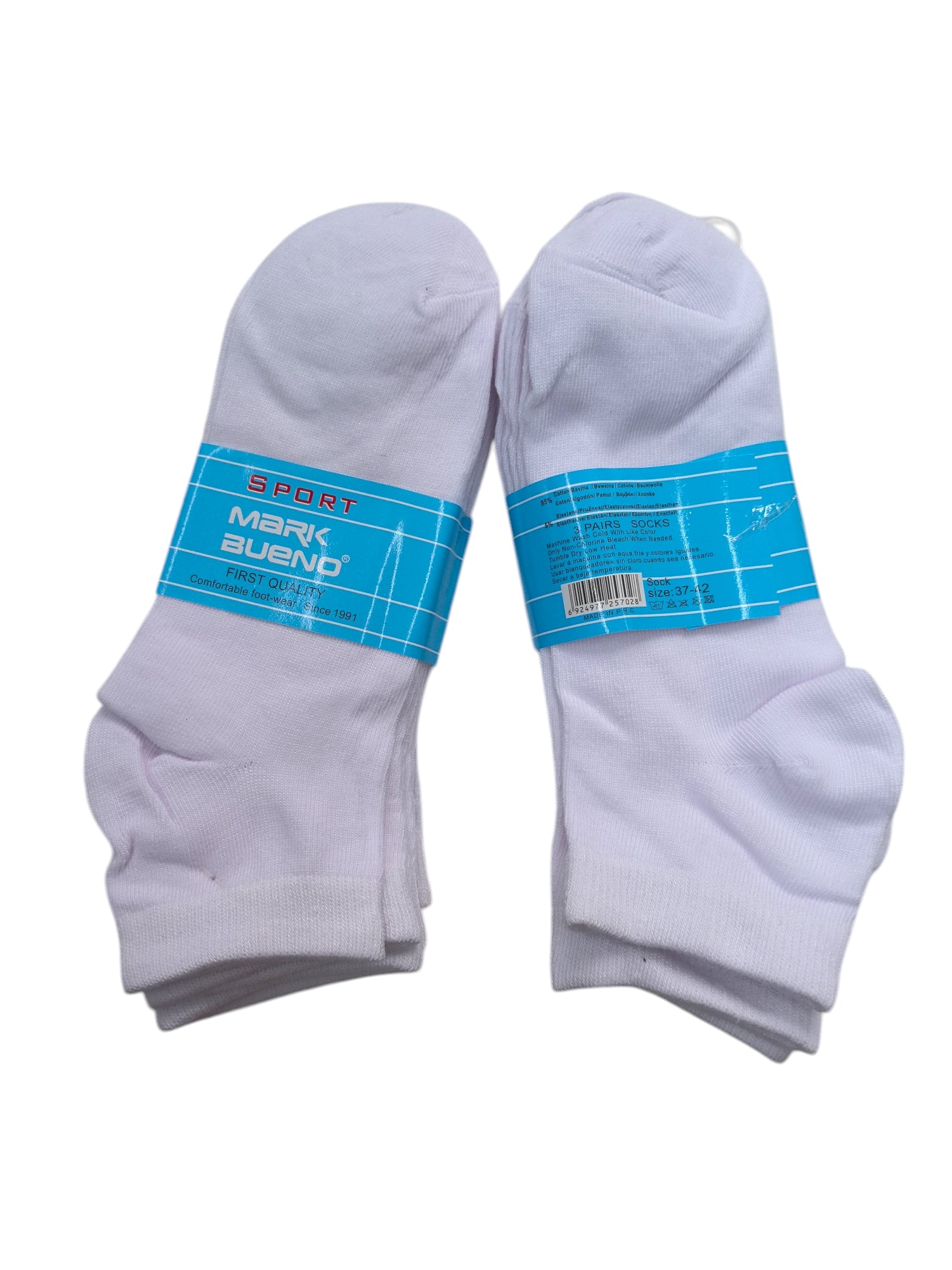 FEMME Chaussettes blanches courtes en coton  (x24)