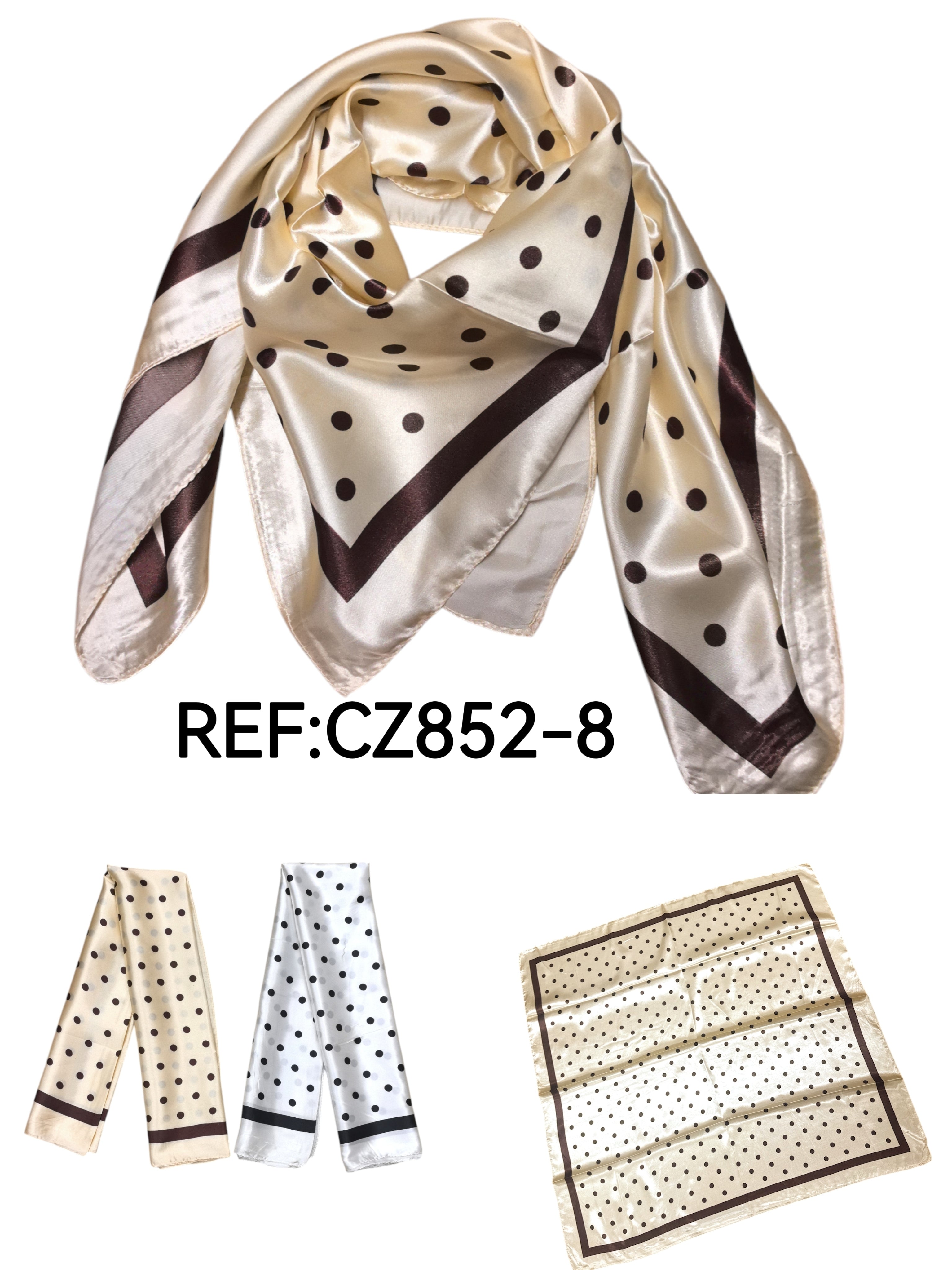 Foulard carré 90cm imprimé fantaisie (x10)#8