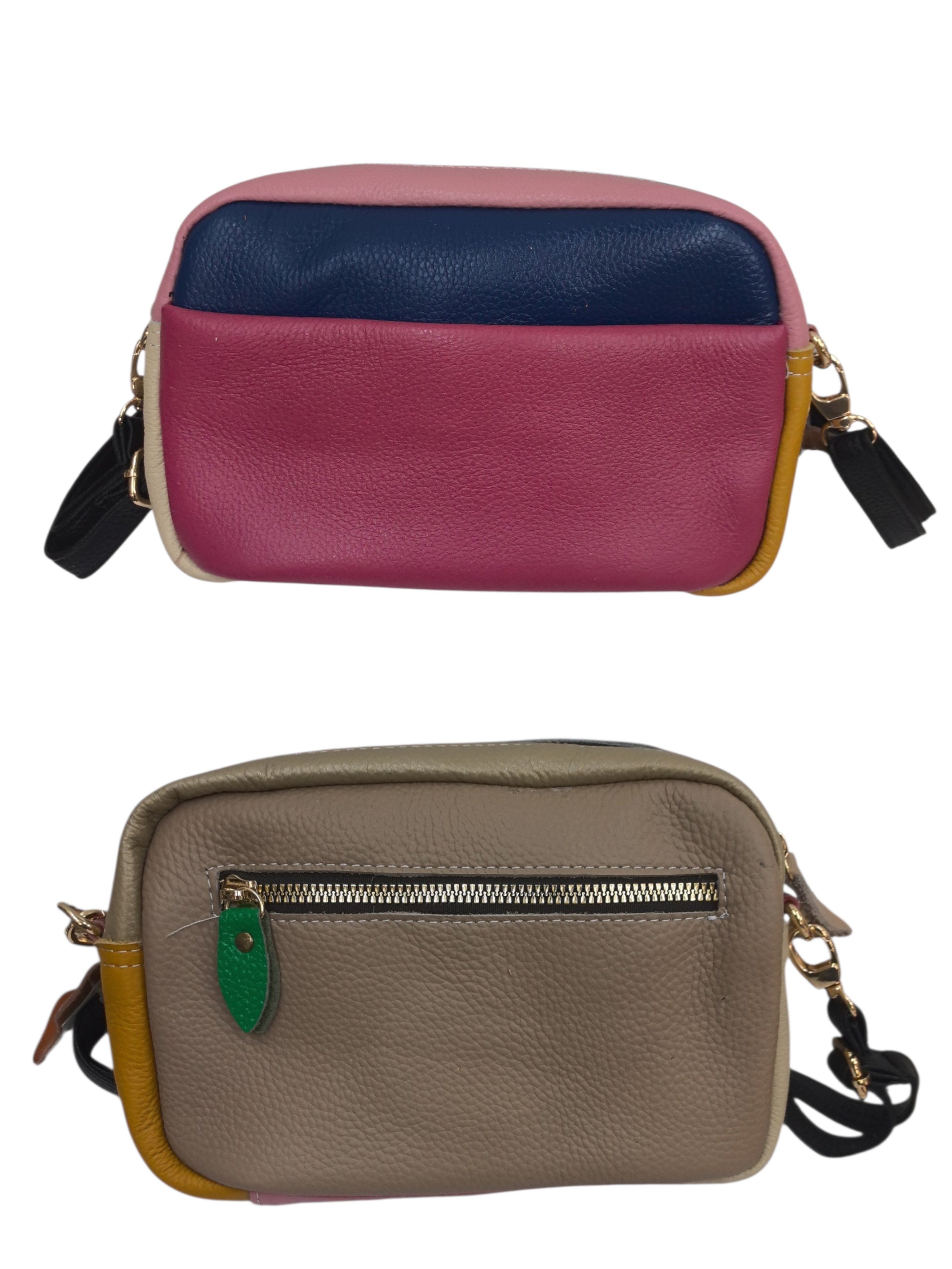 Sac multicouleur- Cuir véritable couleur (X6)