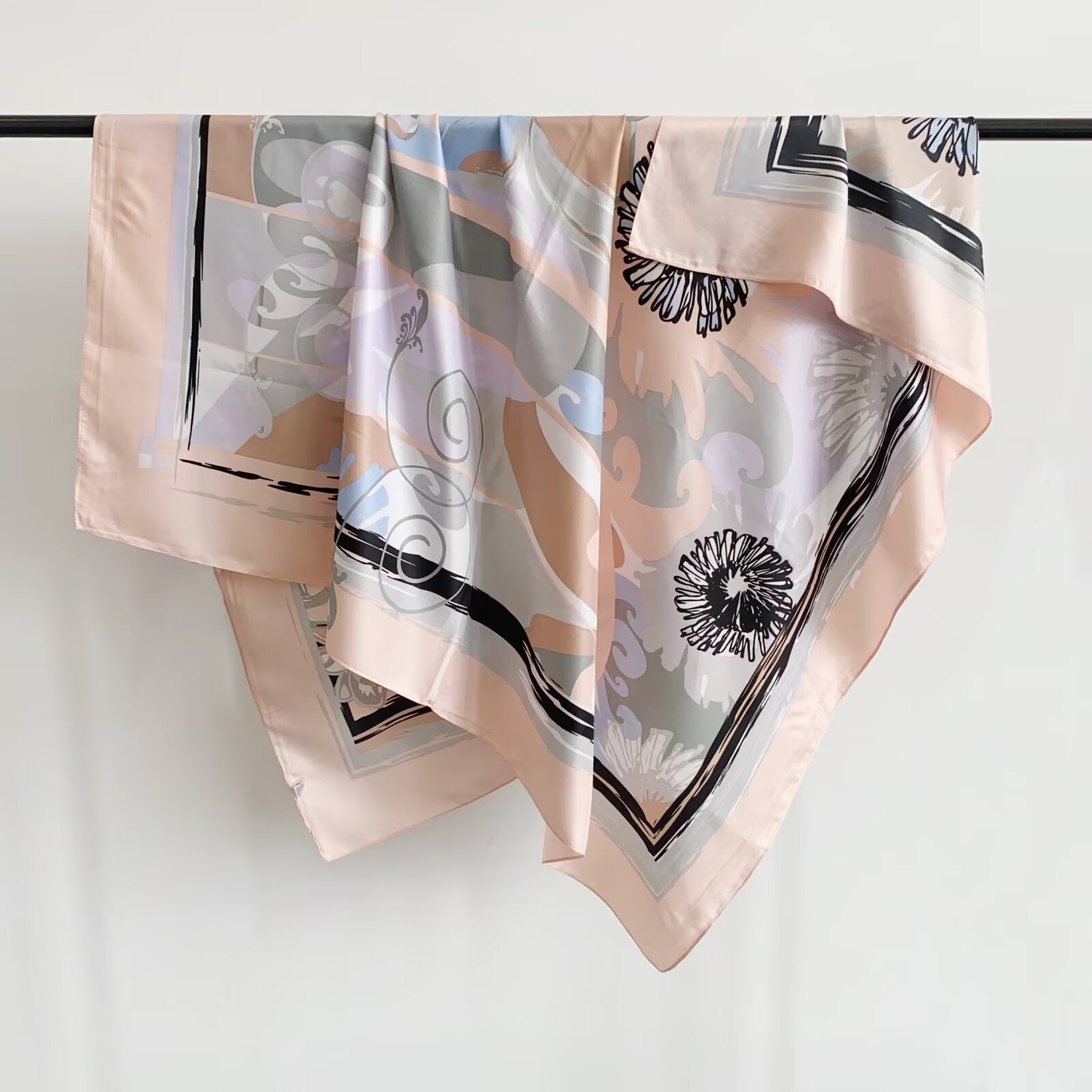 Foulard Carré touche soie 130×130cm (x6)#31