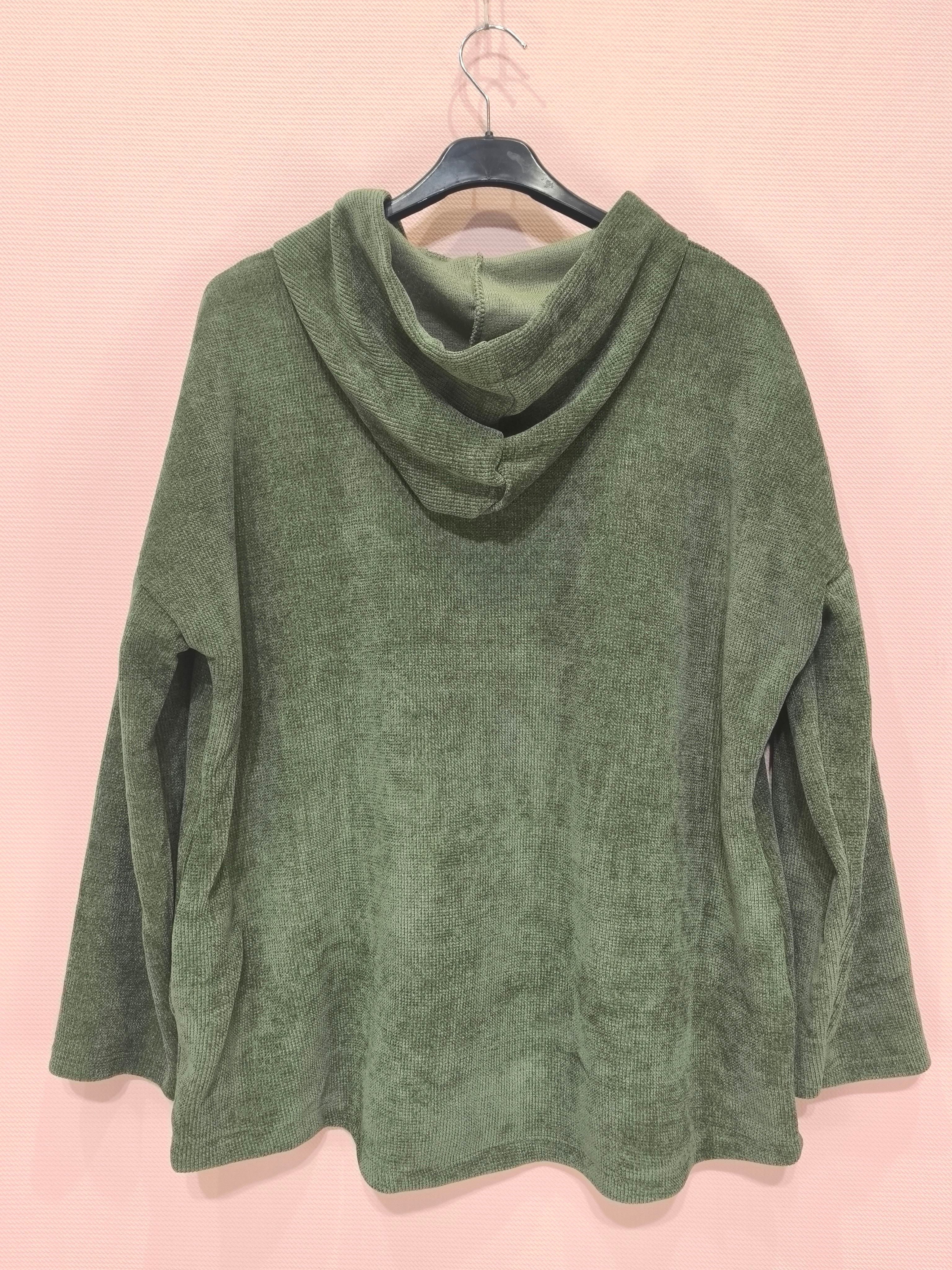 Gilet zippé à capuche velours Avec Deux Poches (x6)