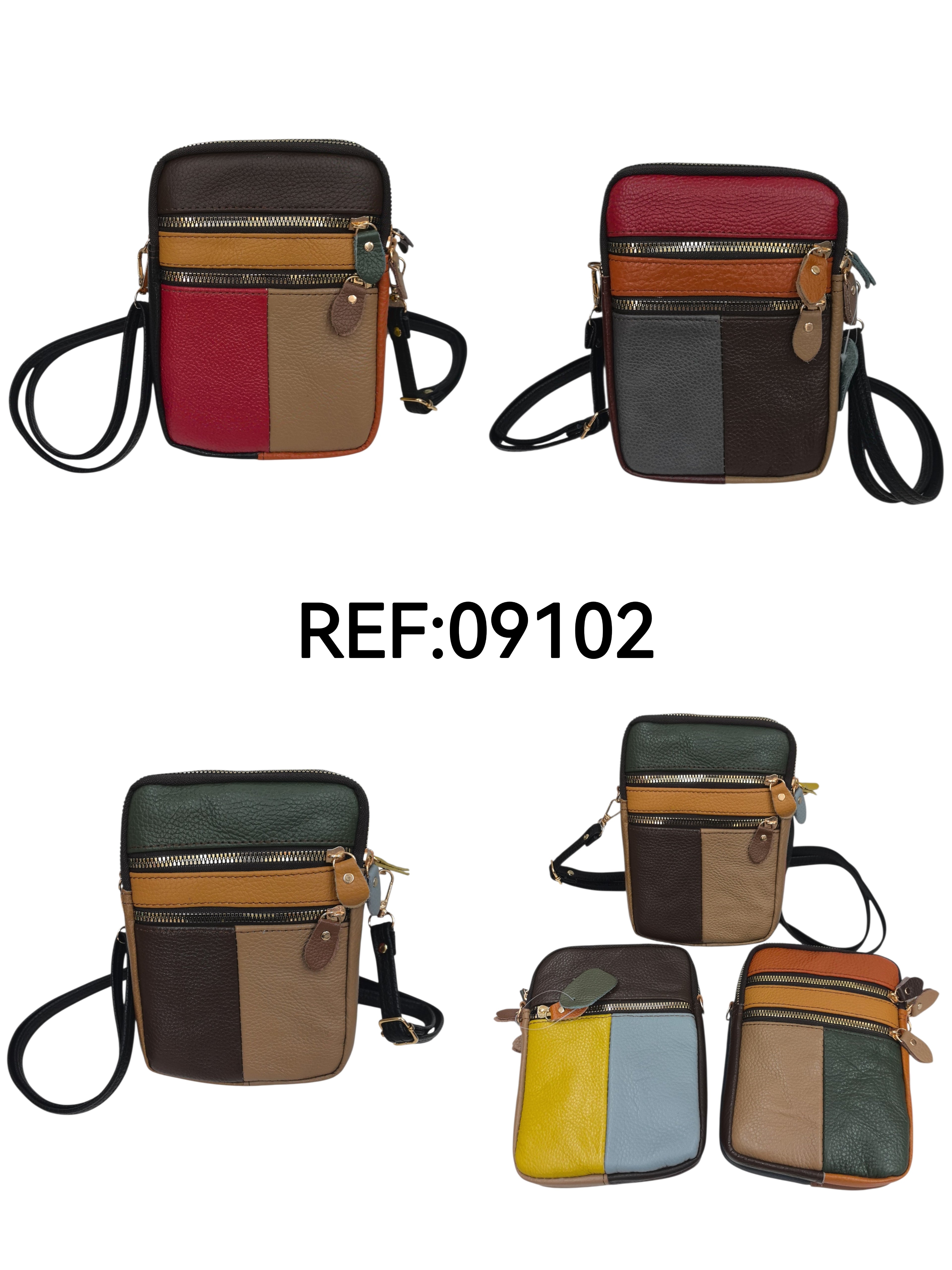 Sac multicouleur- Cuir véritable couleur (X6)