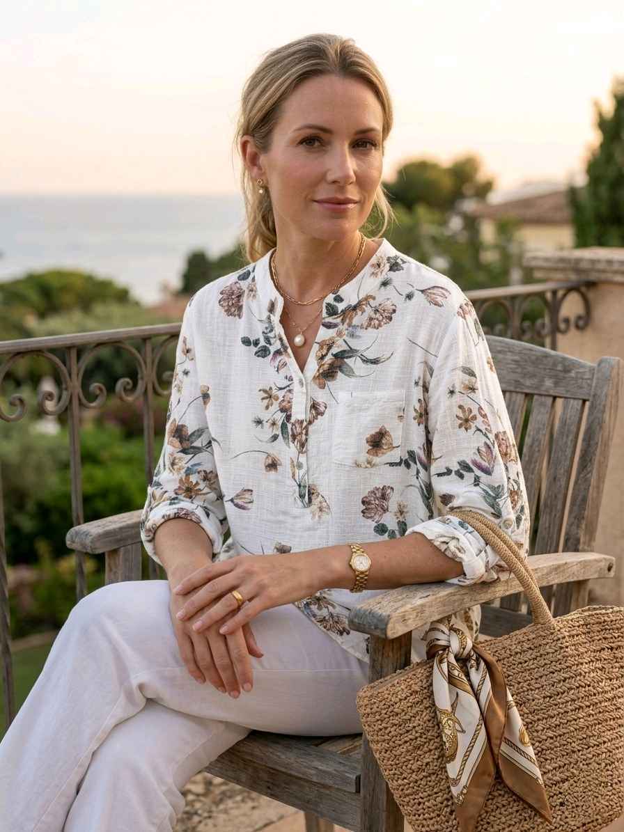 Le Chemisier de Vacances Chic – Style "Old Money"(x6)