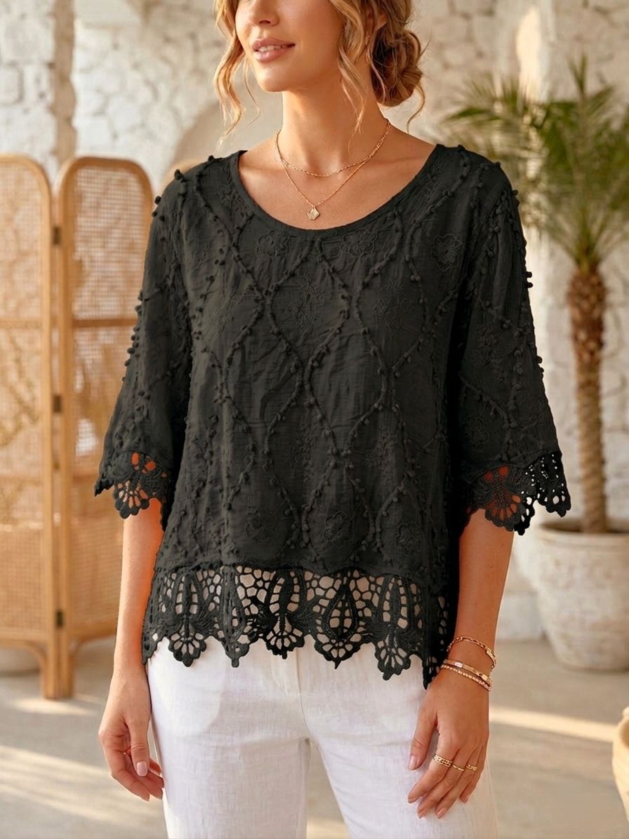 Blouse à broderie anglaise(x6)