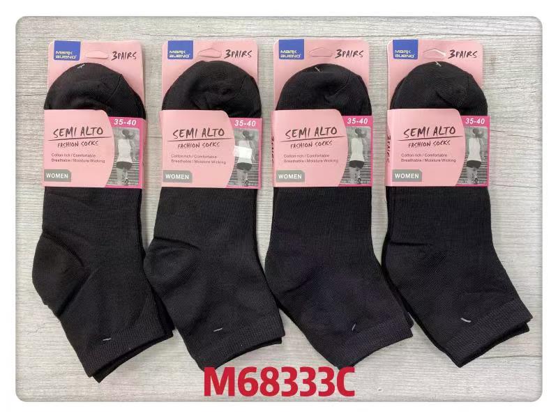 FEMME Chaussettes Noir en coton (x24)