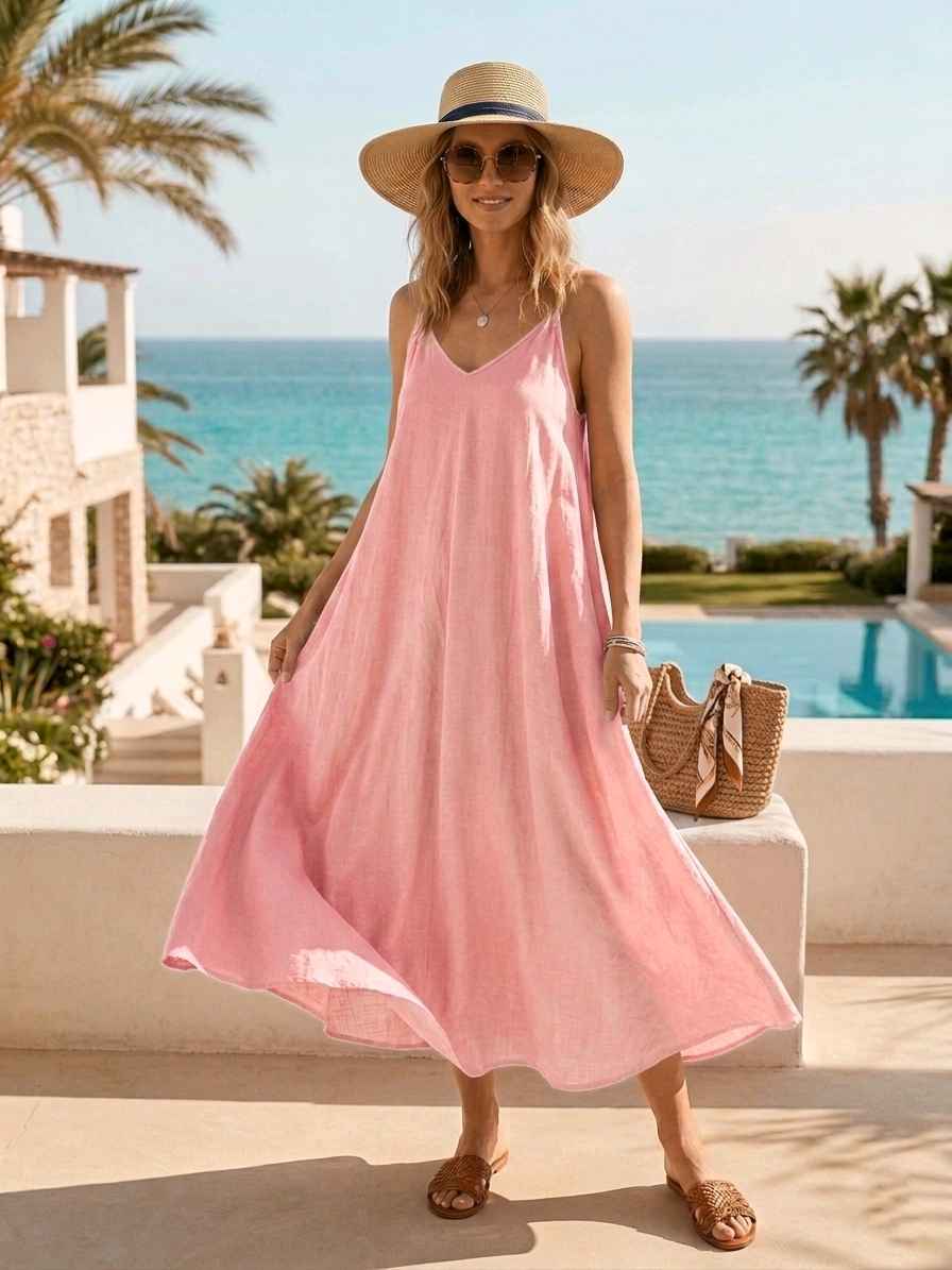 Robe À Bretelles En Coton Légère (x6)