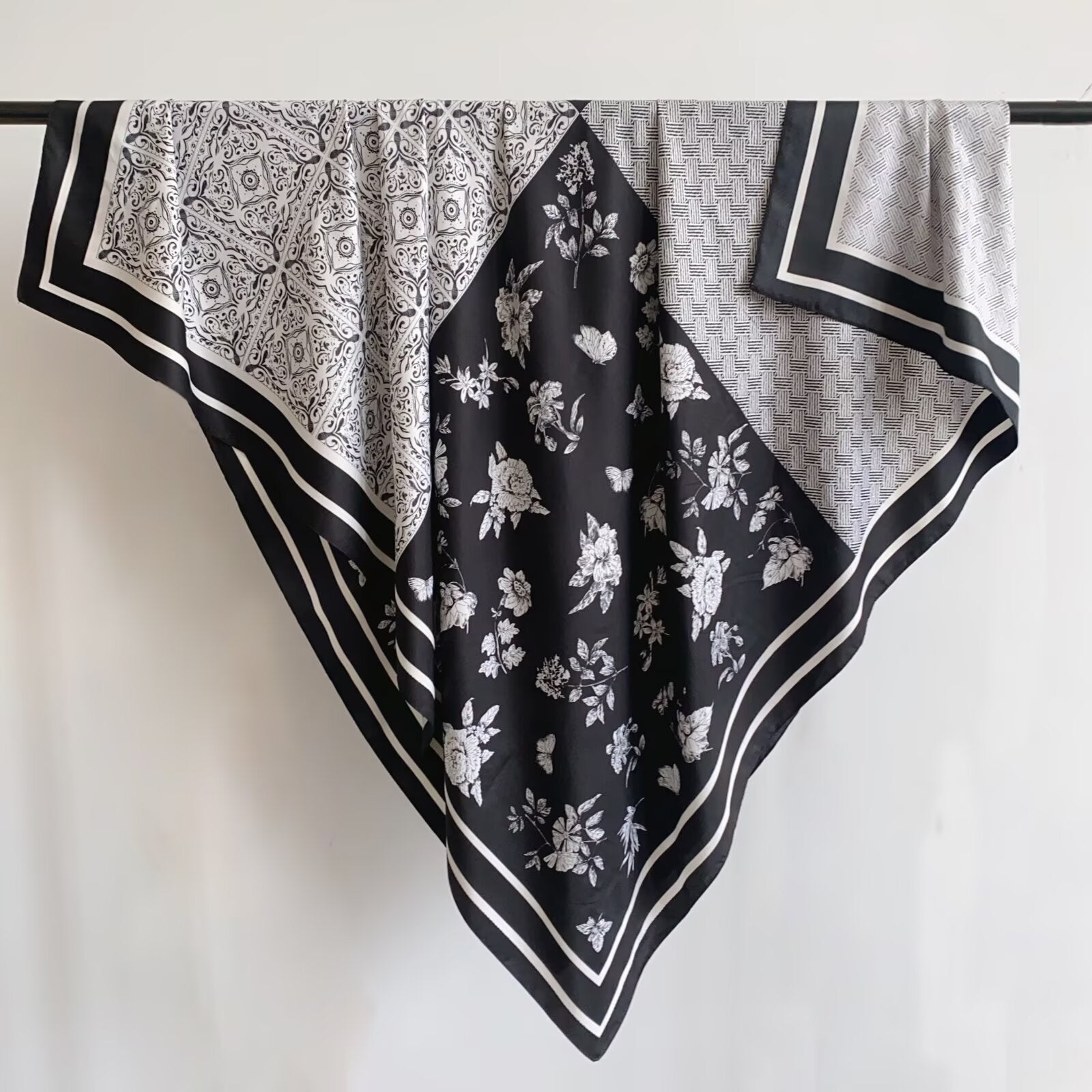 Foulard Carré touche soie 130×130cm (x6)#34