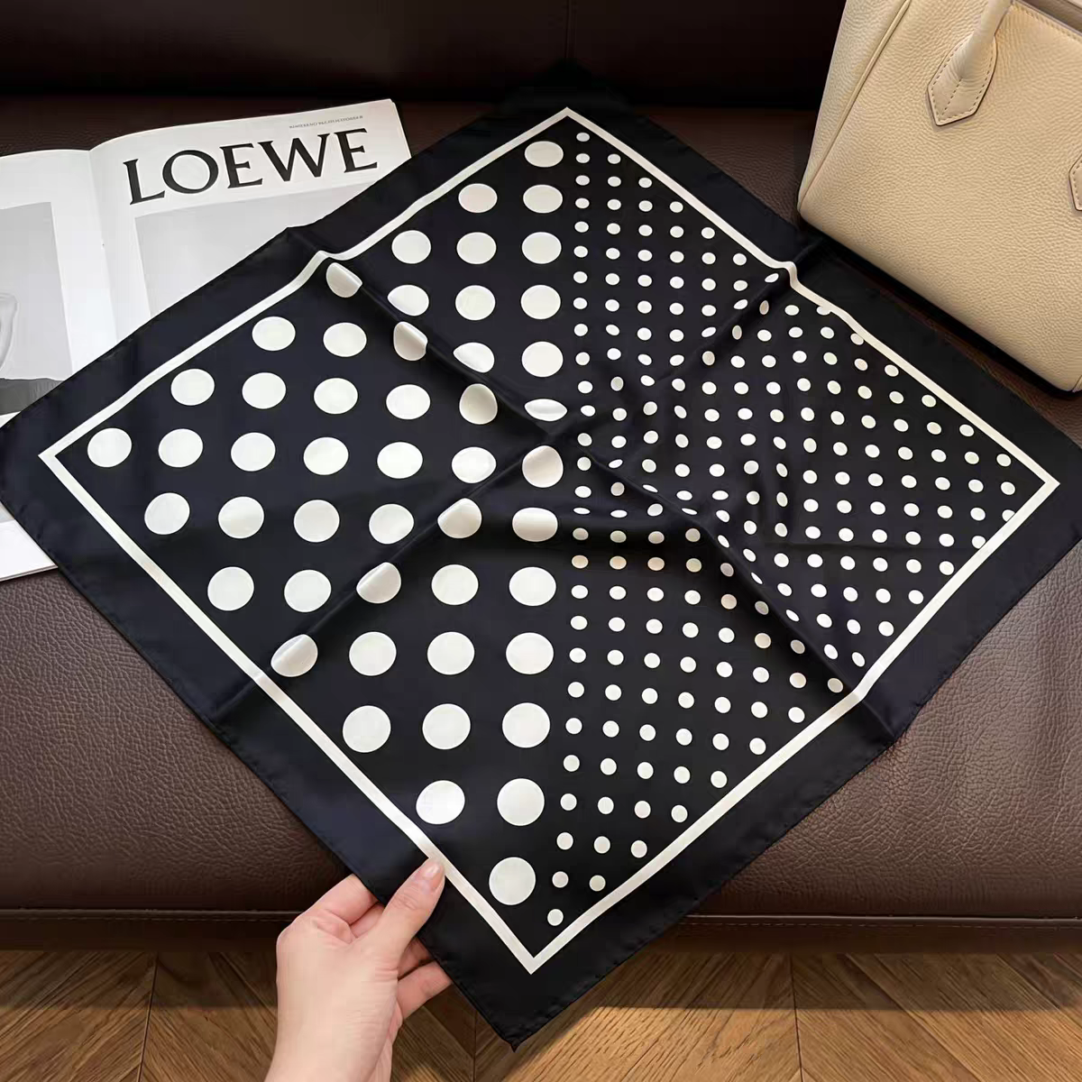 Foulard carré 90cm imprimé fantaisie (x10)#52