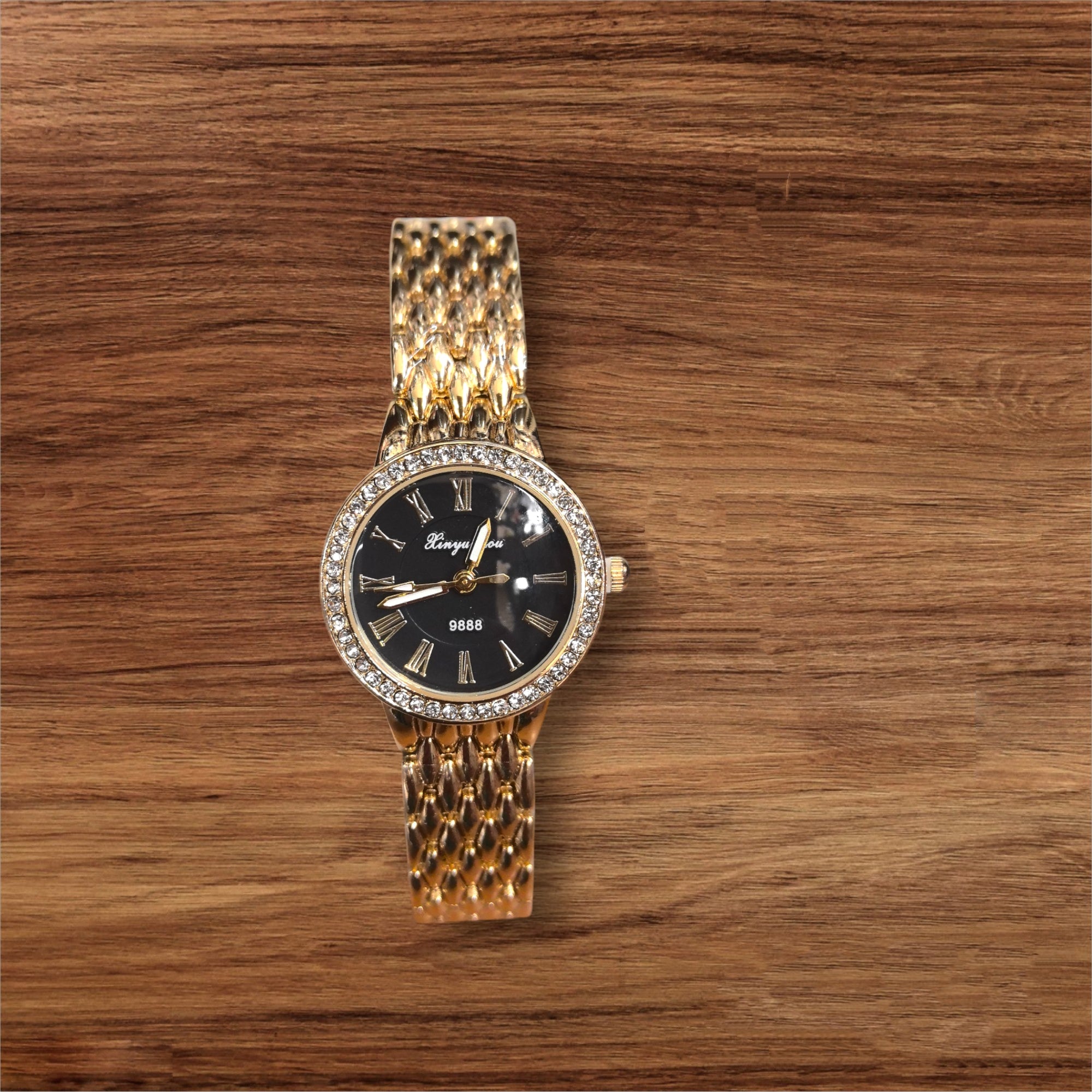 Montres femme bracelets métal Doré 9888B (x5)