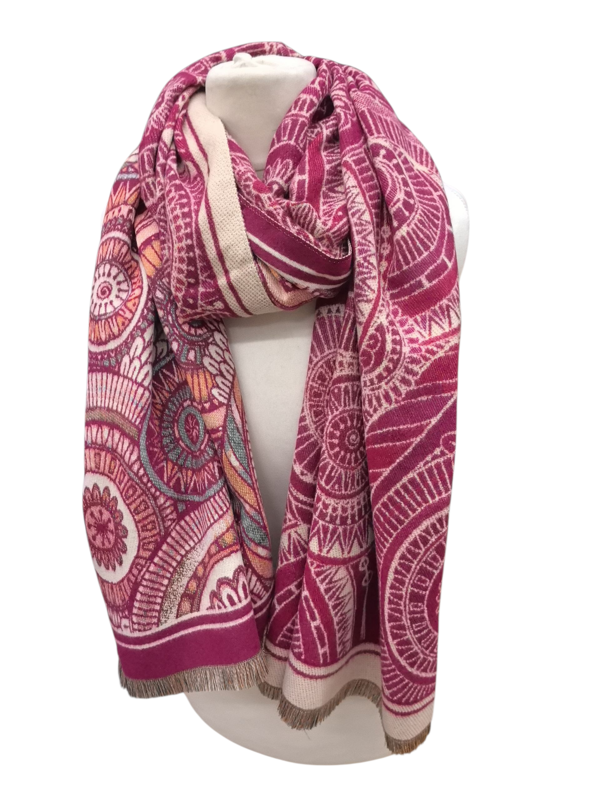 Écharpes Imprimées - Styles rosaces (X12)