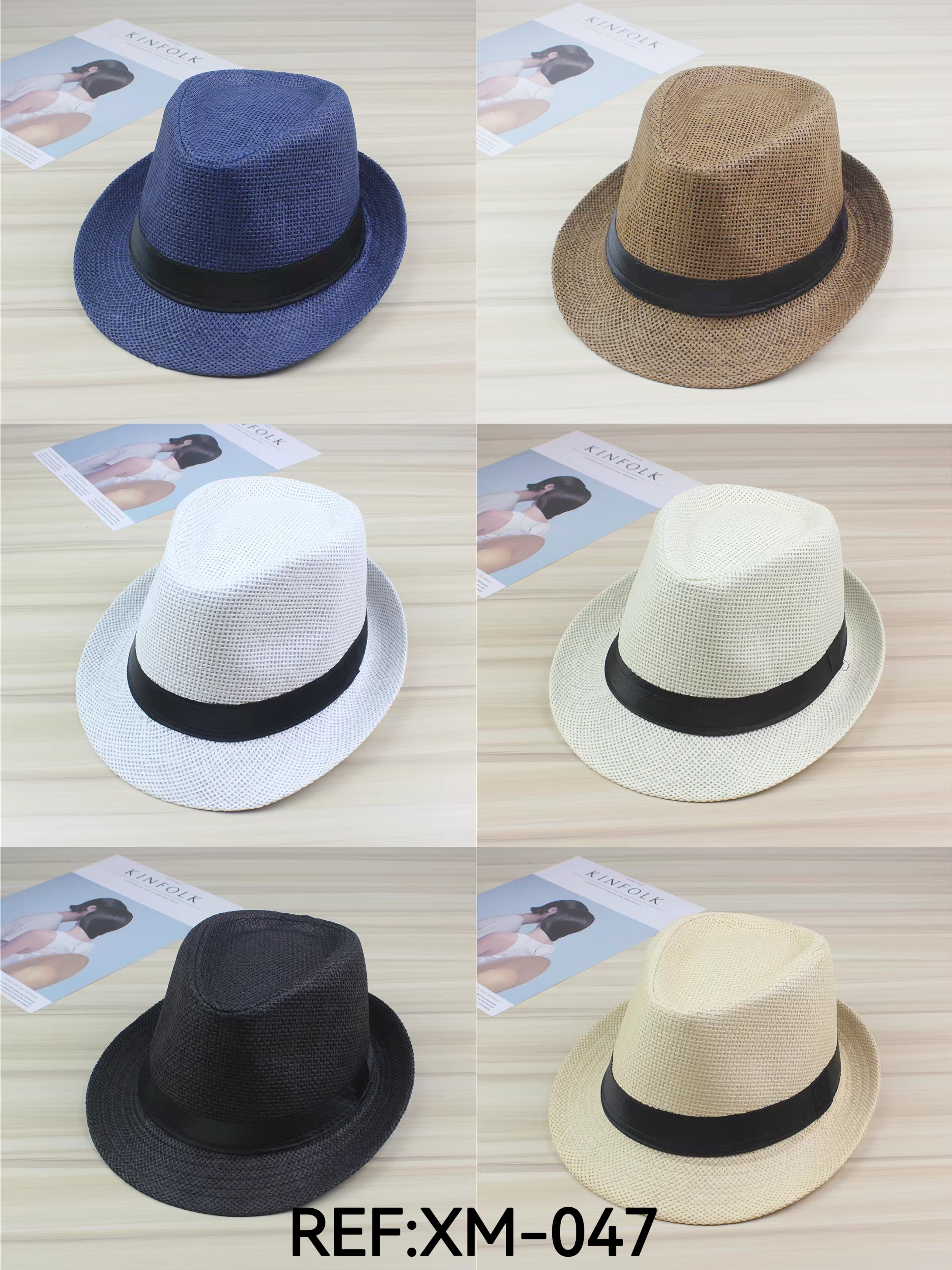 Chapeau de paille trilby borsalino (x12)#047