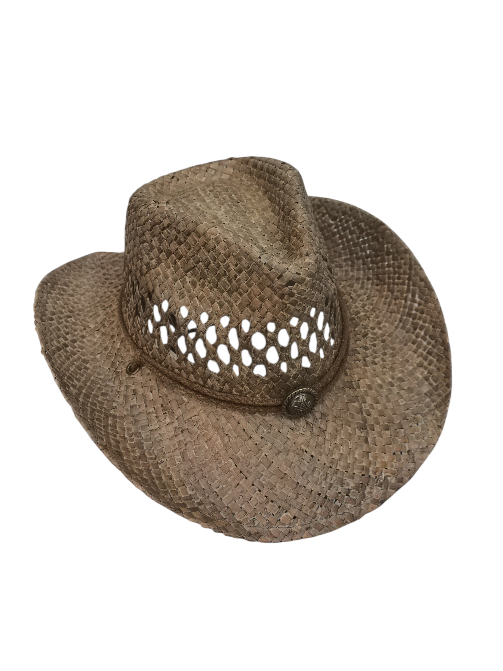 Chapeau de cowboy en paille naturelle(x6)#9