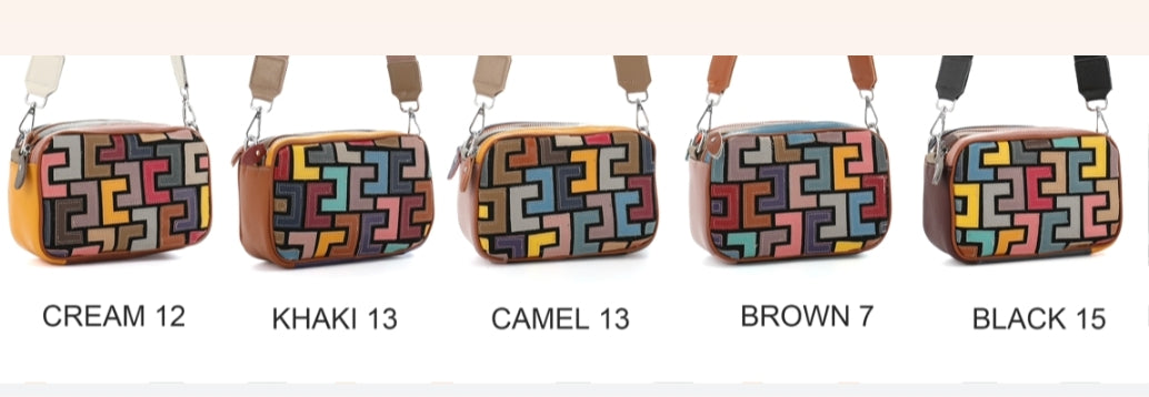 Sac multicouleur en Cuir véritable Pour Femme (X5)