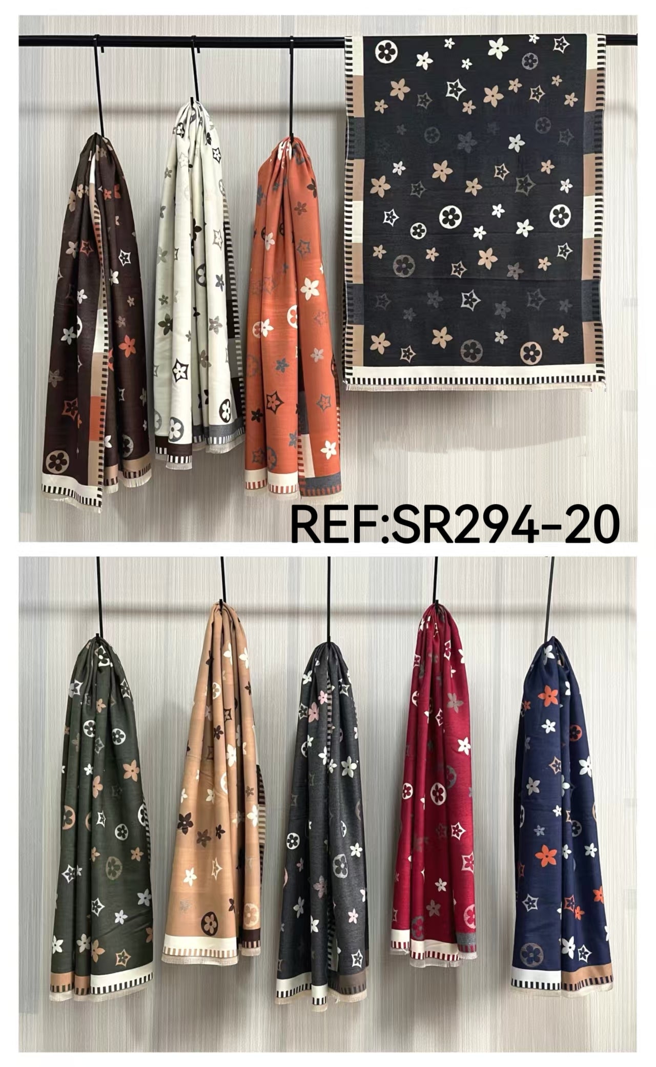Écharpe Imprimées - Styles fleurs/étoilés (x6)#20