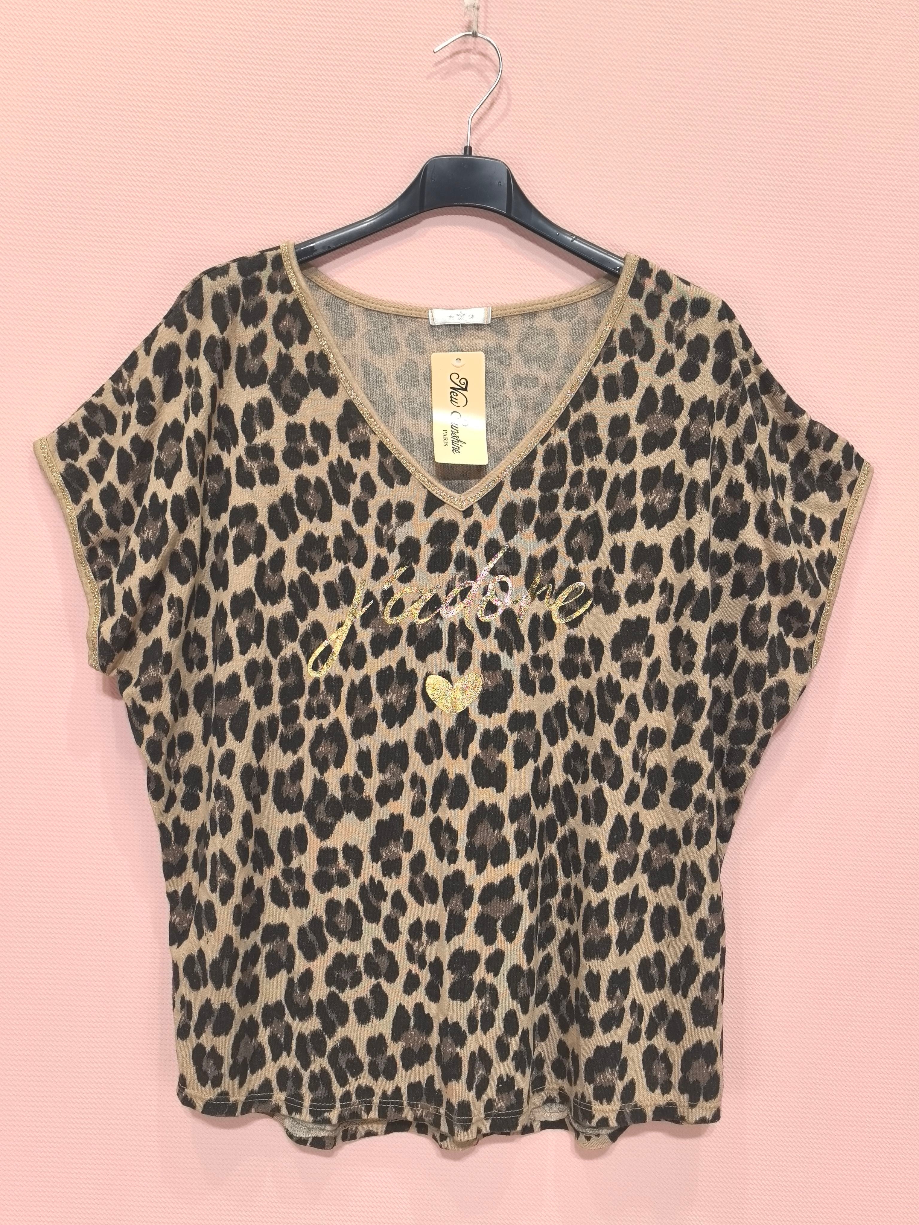 T-shirts Manches Courtes Léopard (x6)