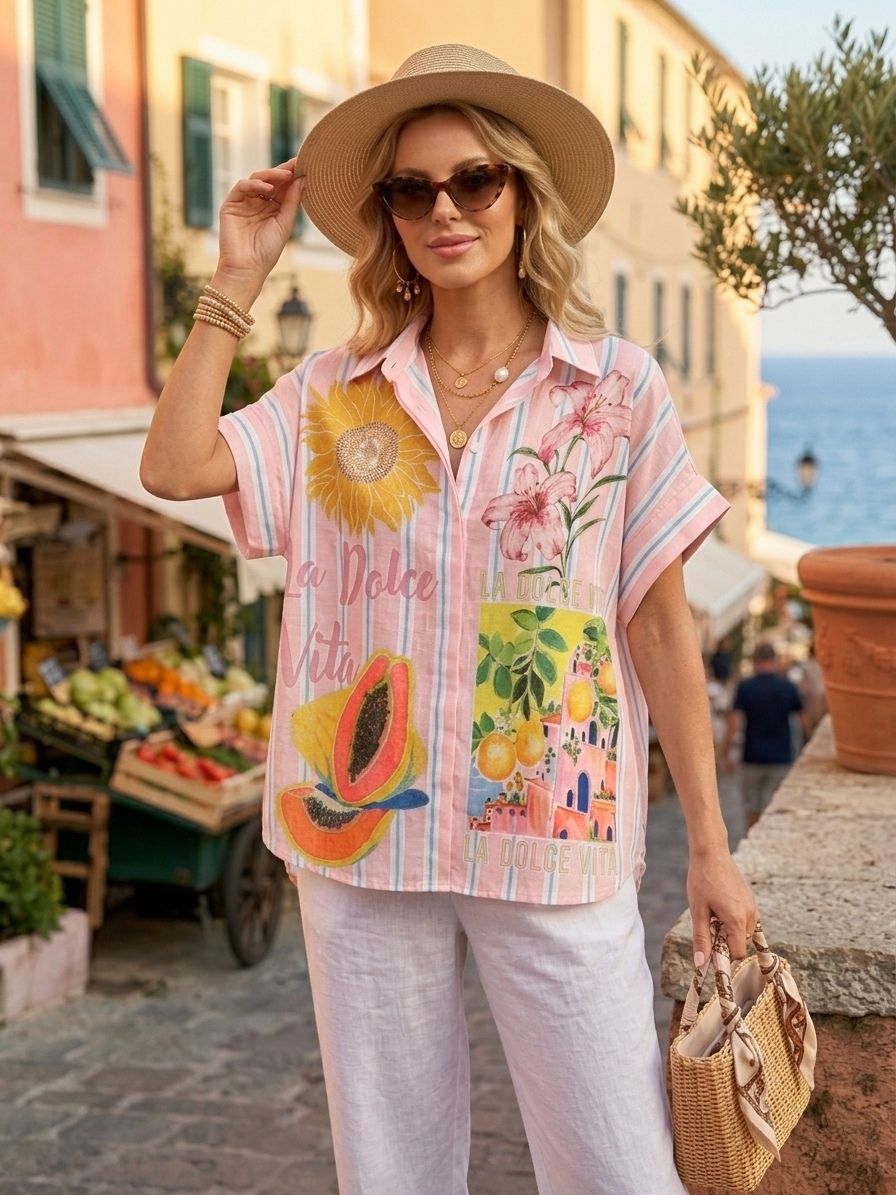 Chemise OverSize Imprimé Graphique ( x6)