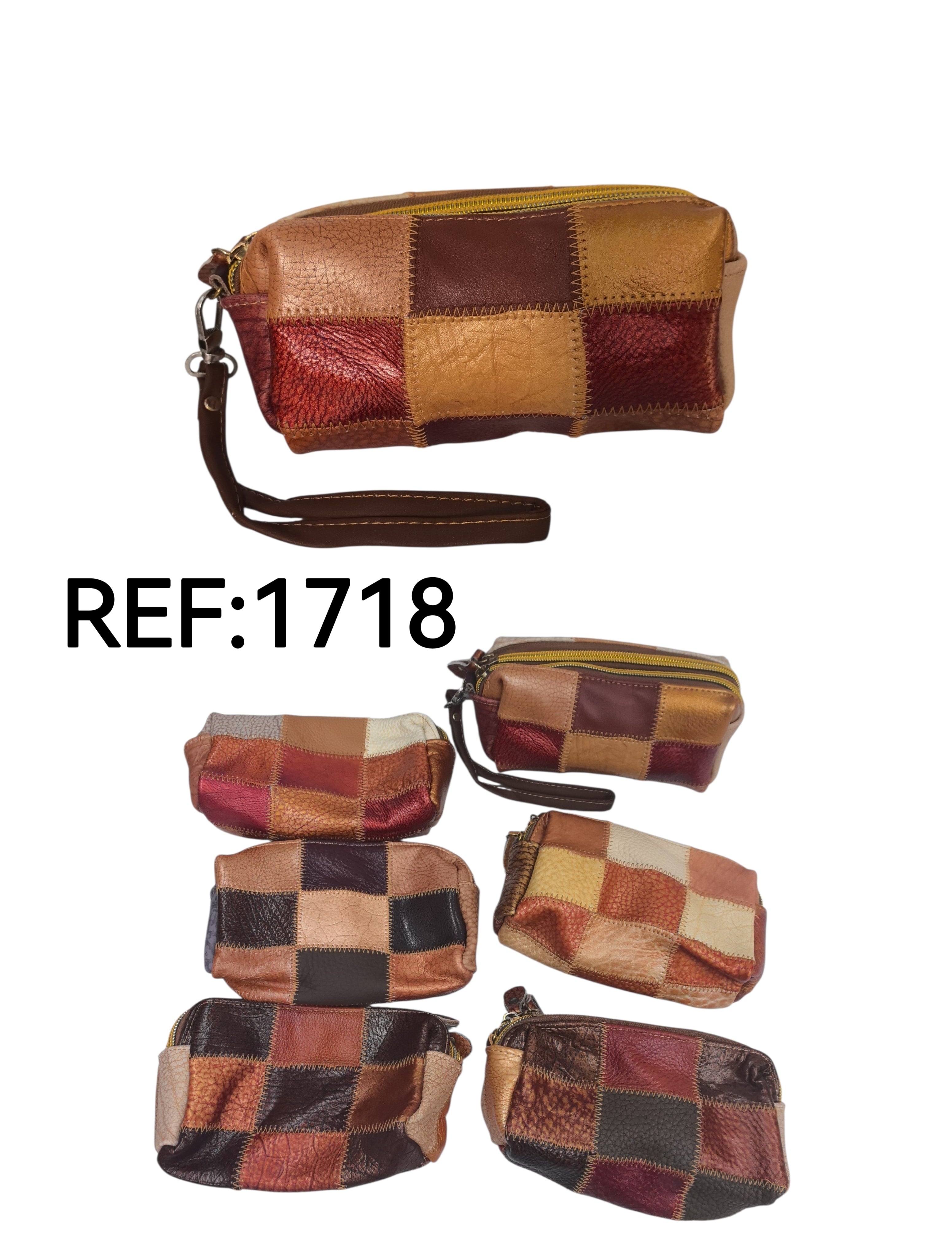 Porte monnaie- Cuir véritable Multicolore Couleurs(X6)