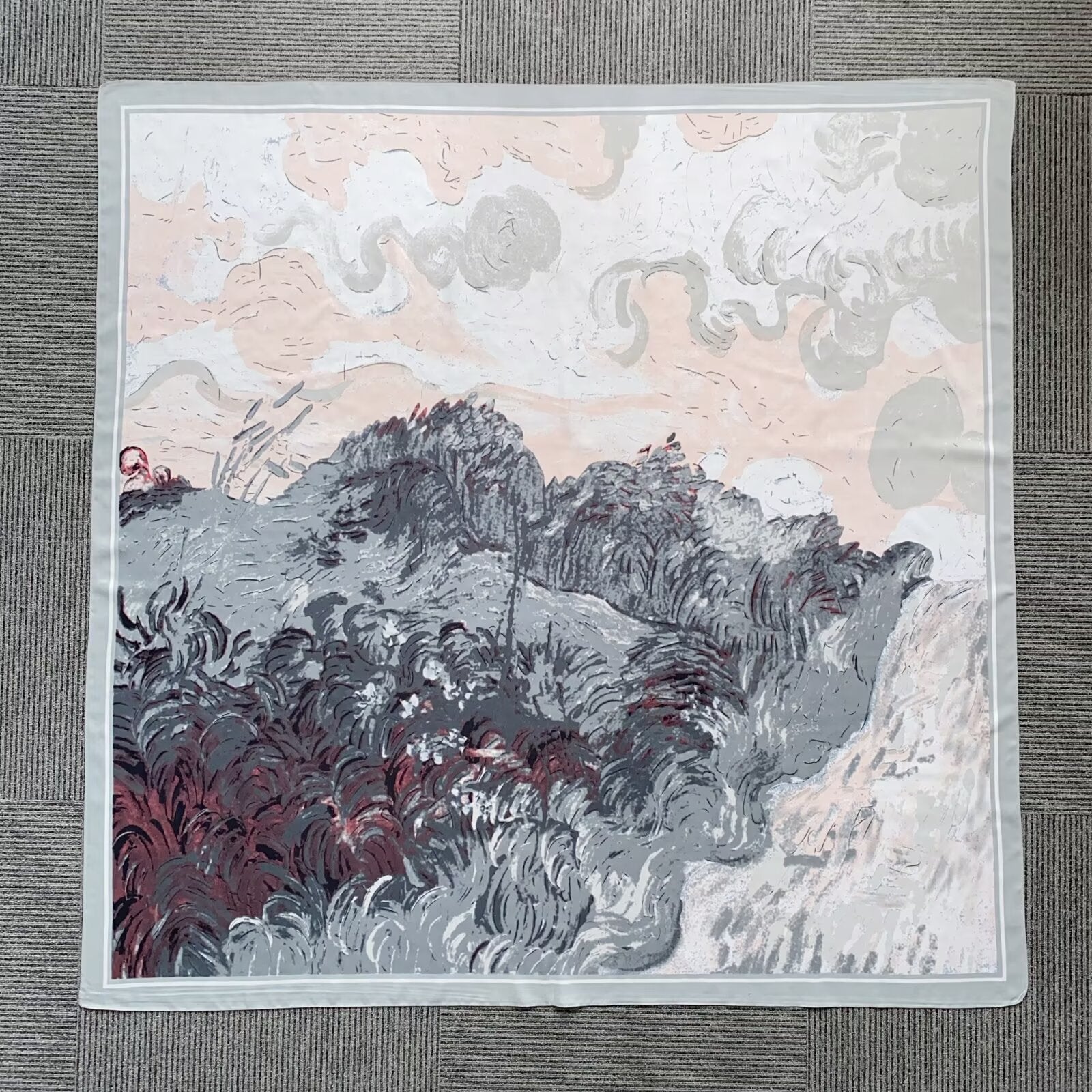 Foulard Carré touche soie 130×130cm (x6)#32