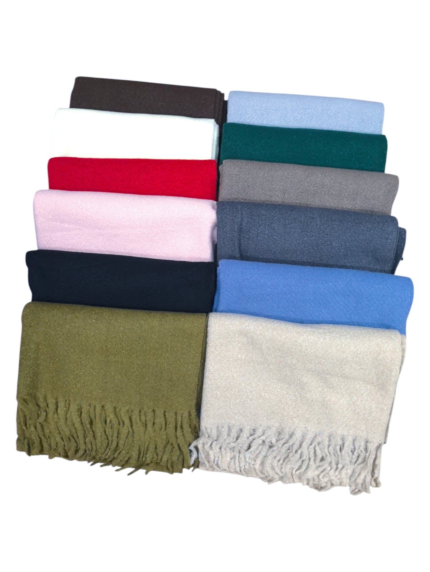 Écharpe châle couleur unie (x12)#36