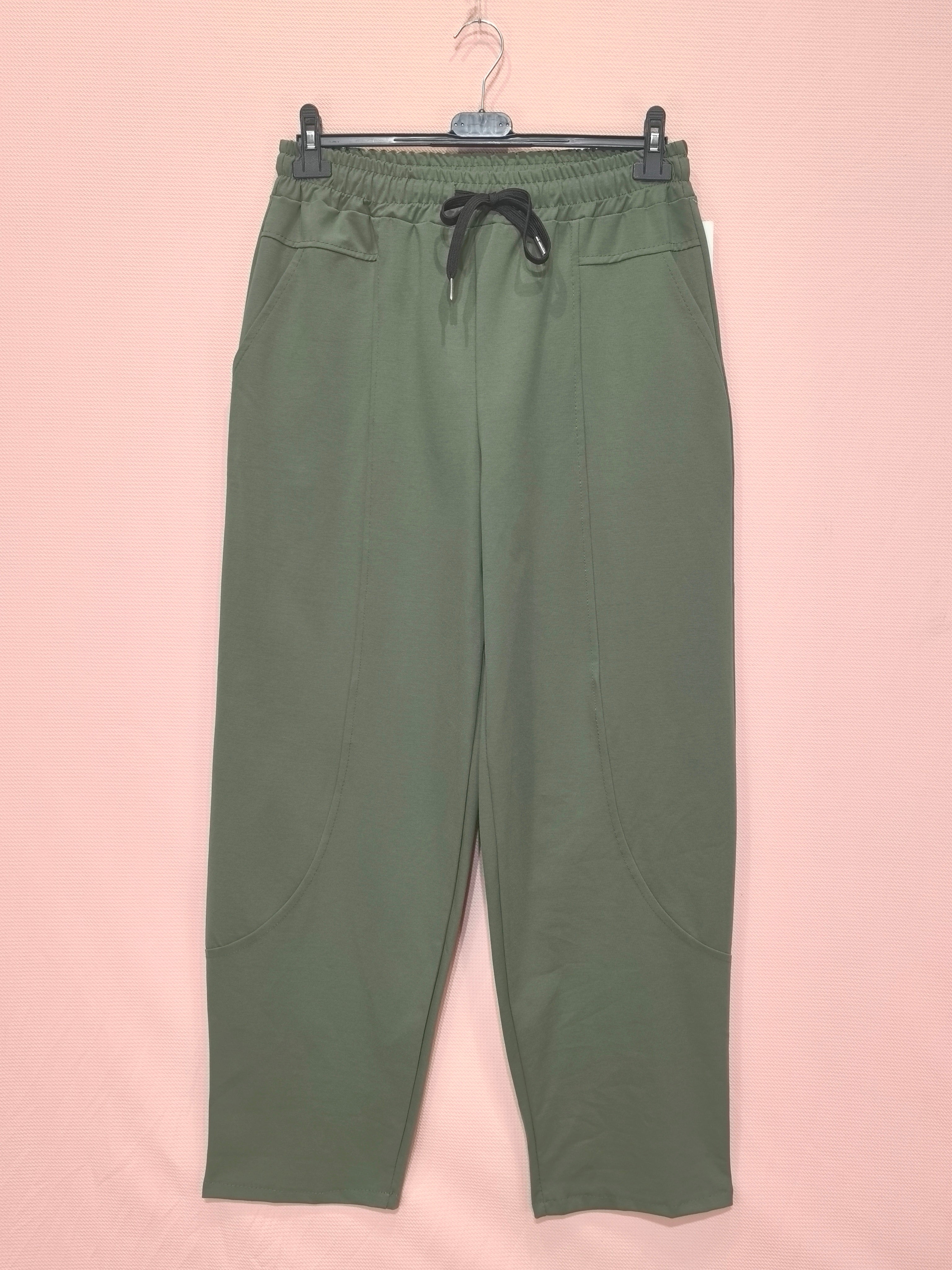 Pantalon carotte à taille élastique (x6)