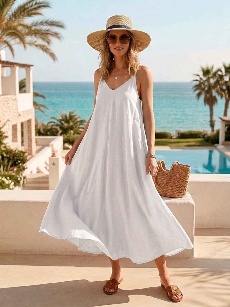 Robe À Bretelles En Coton Légère (x6)