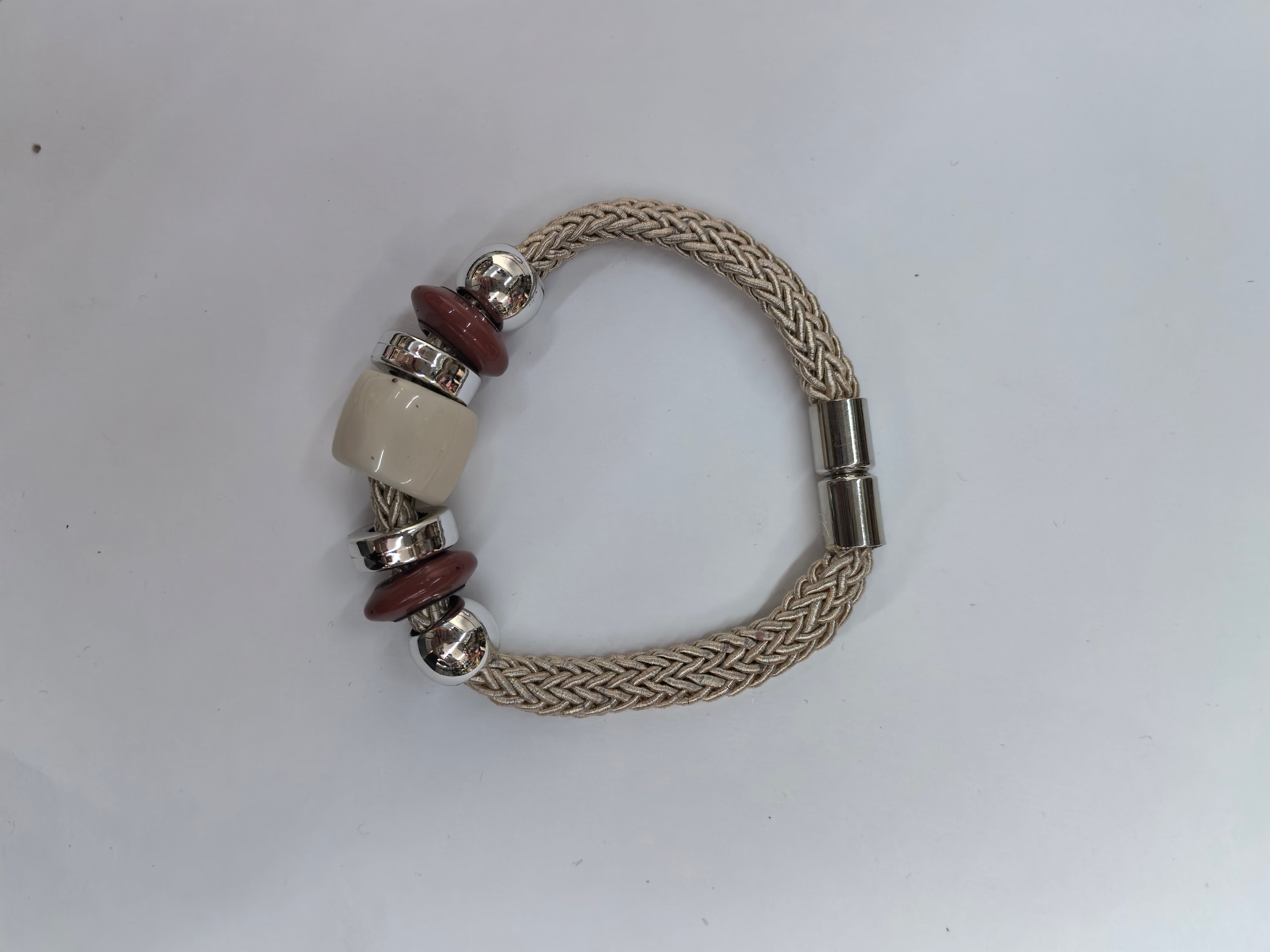 Bracelet fantaisie tresse boule couleurs au choix #ZBR320