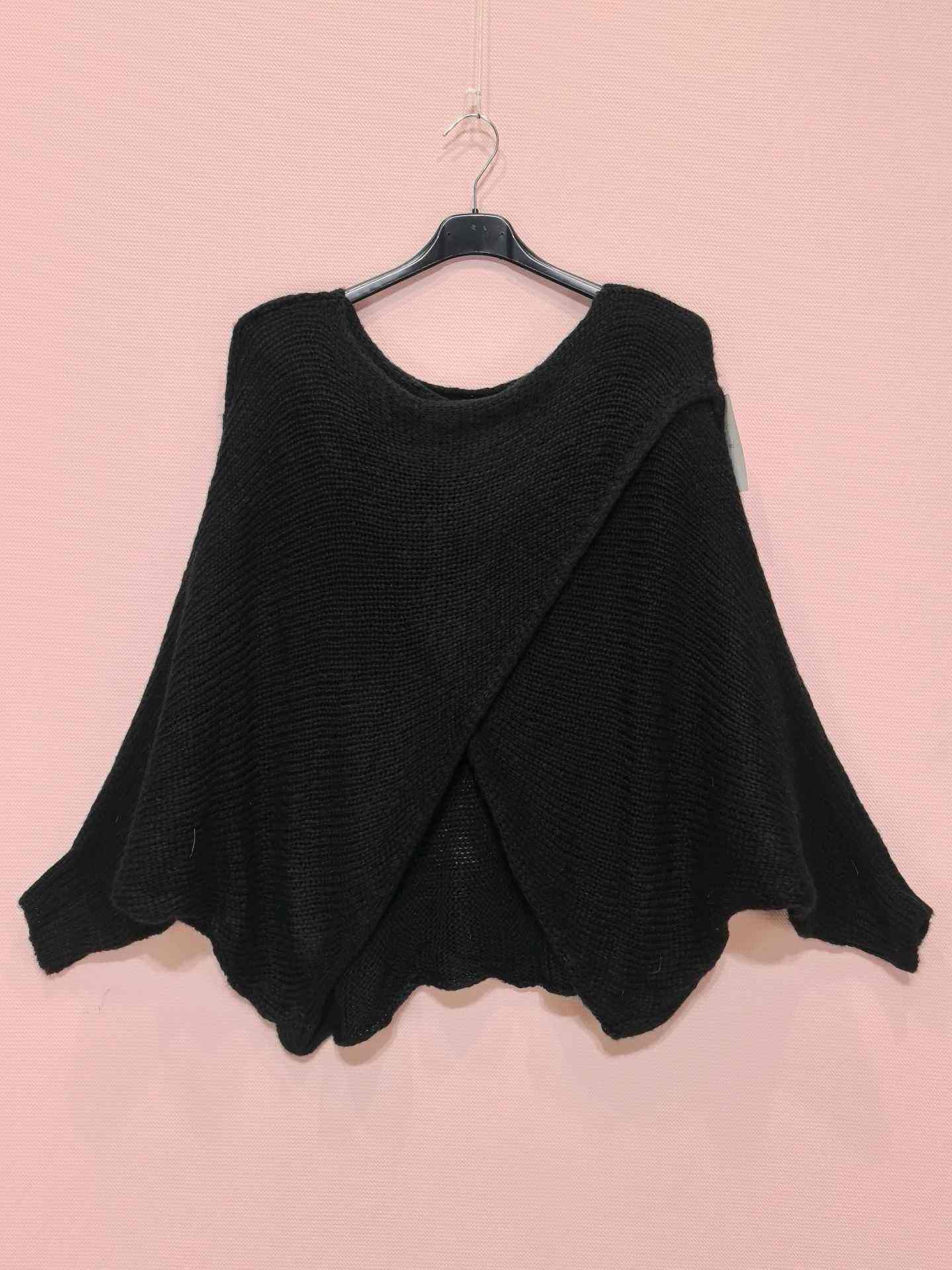 Pull en maille drapé croisé devant (x8)