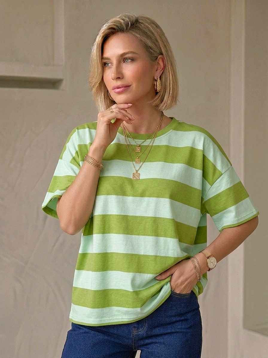T-shirt OverSize À Rayures(x8)