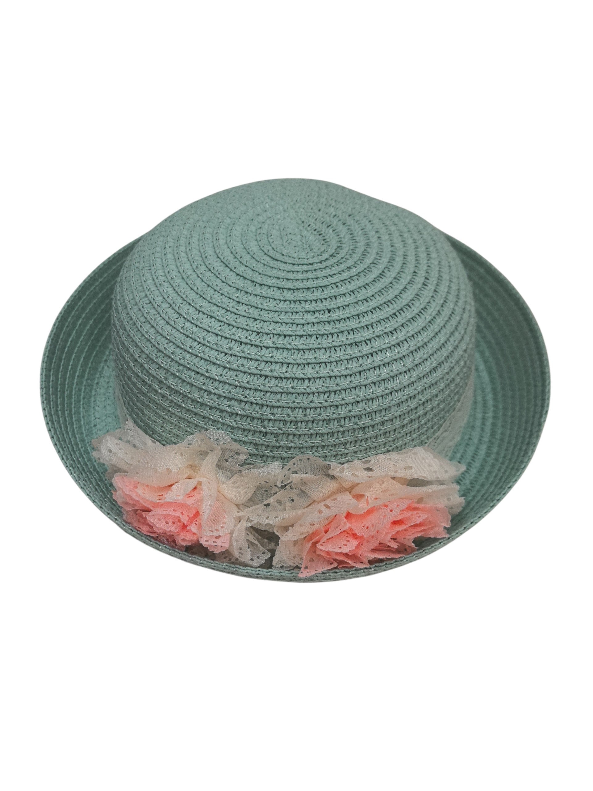 Chapeaux de paille taille enfant motif fleur (x12) #50
