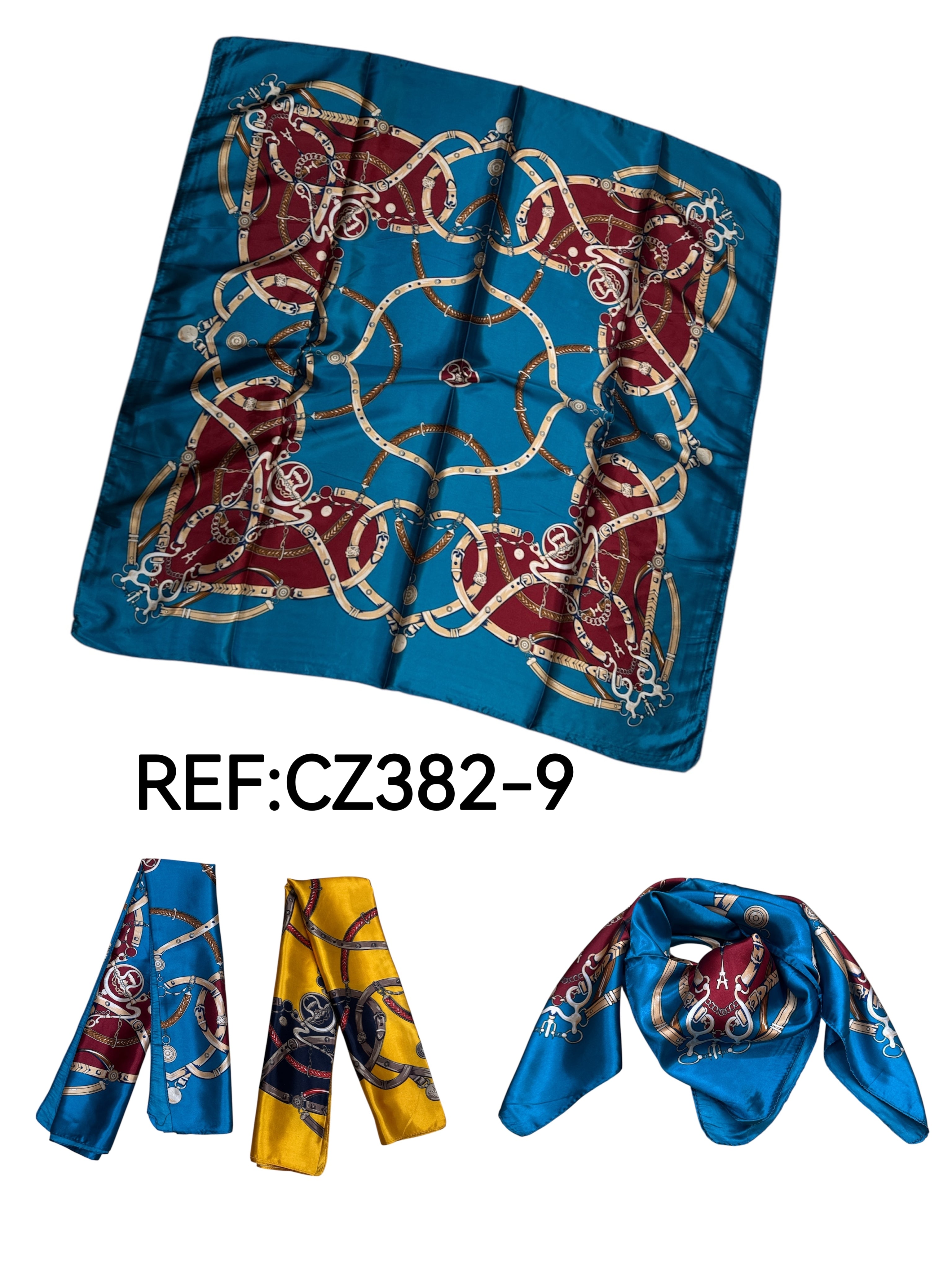 Foulard carré 90cm imprimé fantaisie (x10)#9