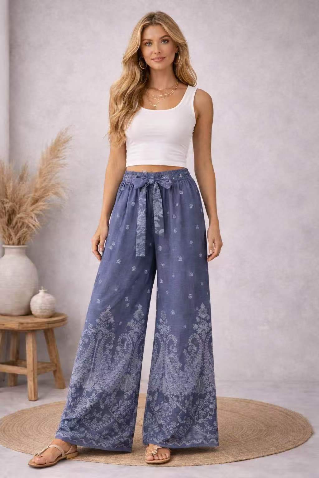 Pantalon fluid Imprimé de paisley(x12)#1882